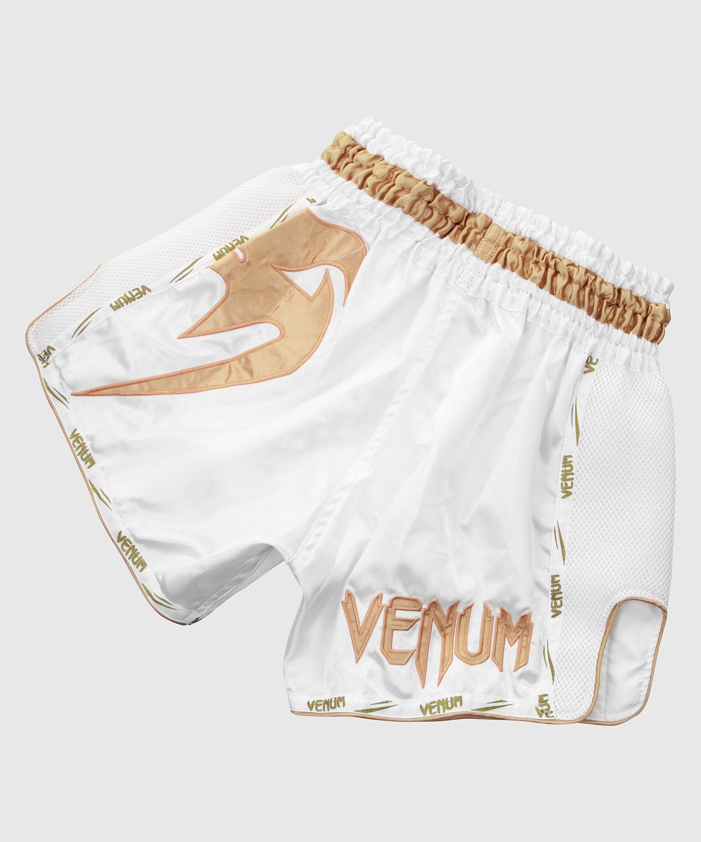 Venum Giant Muay Thai Short - White/Gold - Exclusive