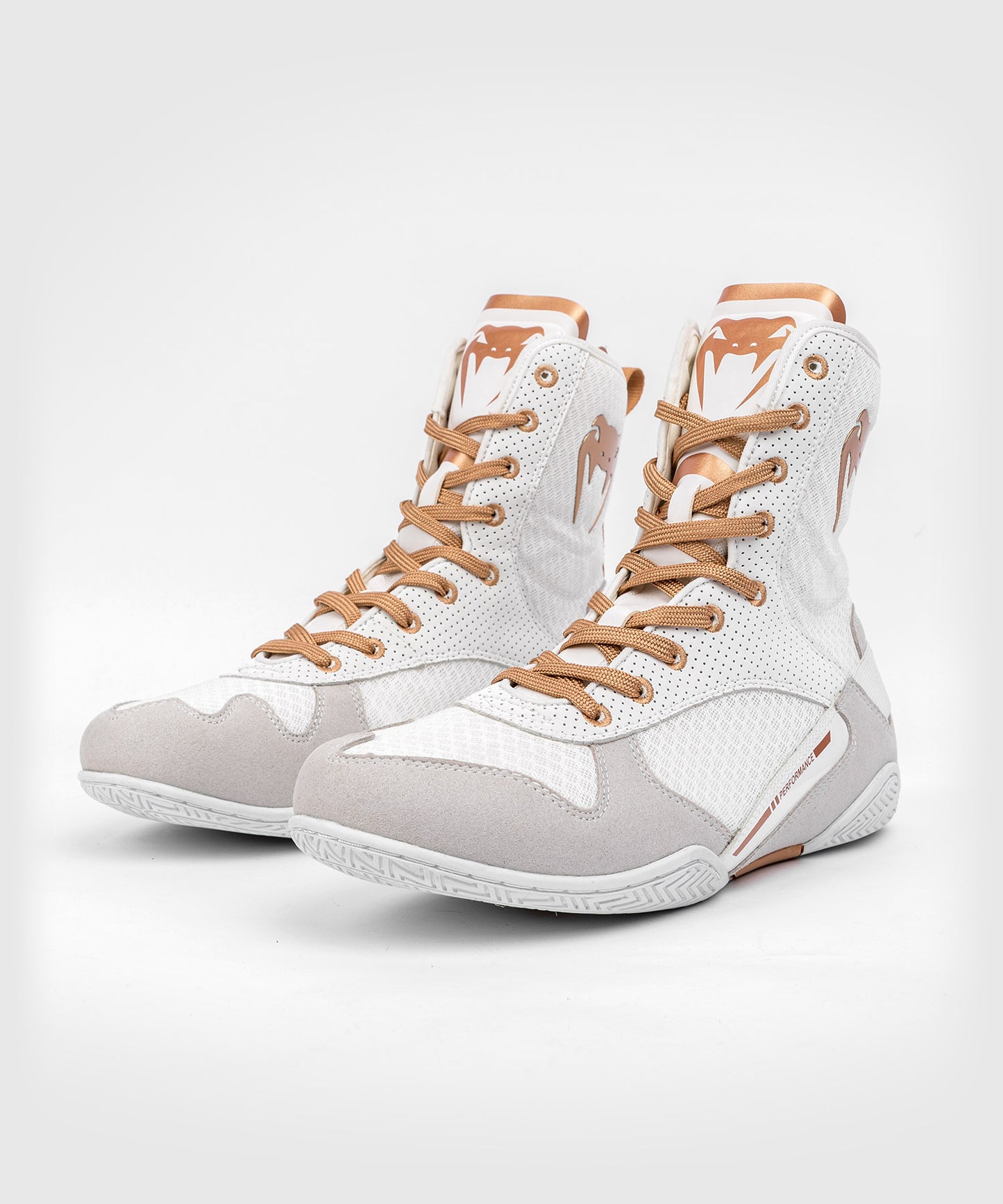 ZAPATOS DE BOXEO VENUM ELITE MONOGRAM – BLANCO/DORADO