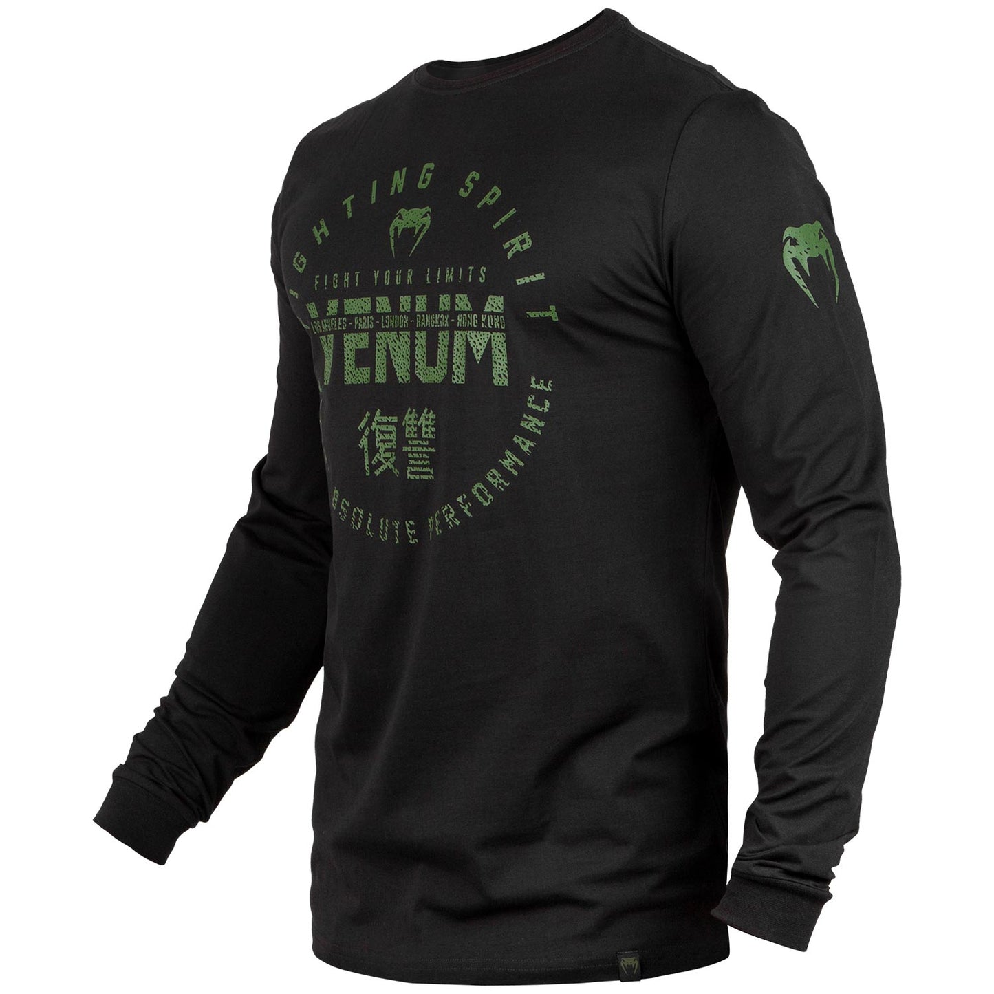 Venum Langarm-T-Shirt - Schwarz/Khaki