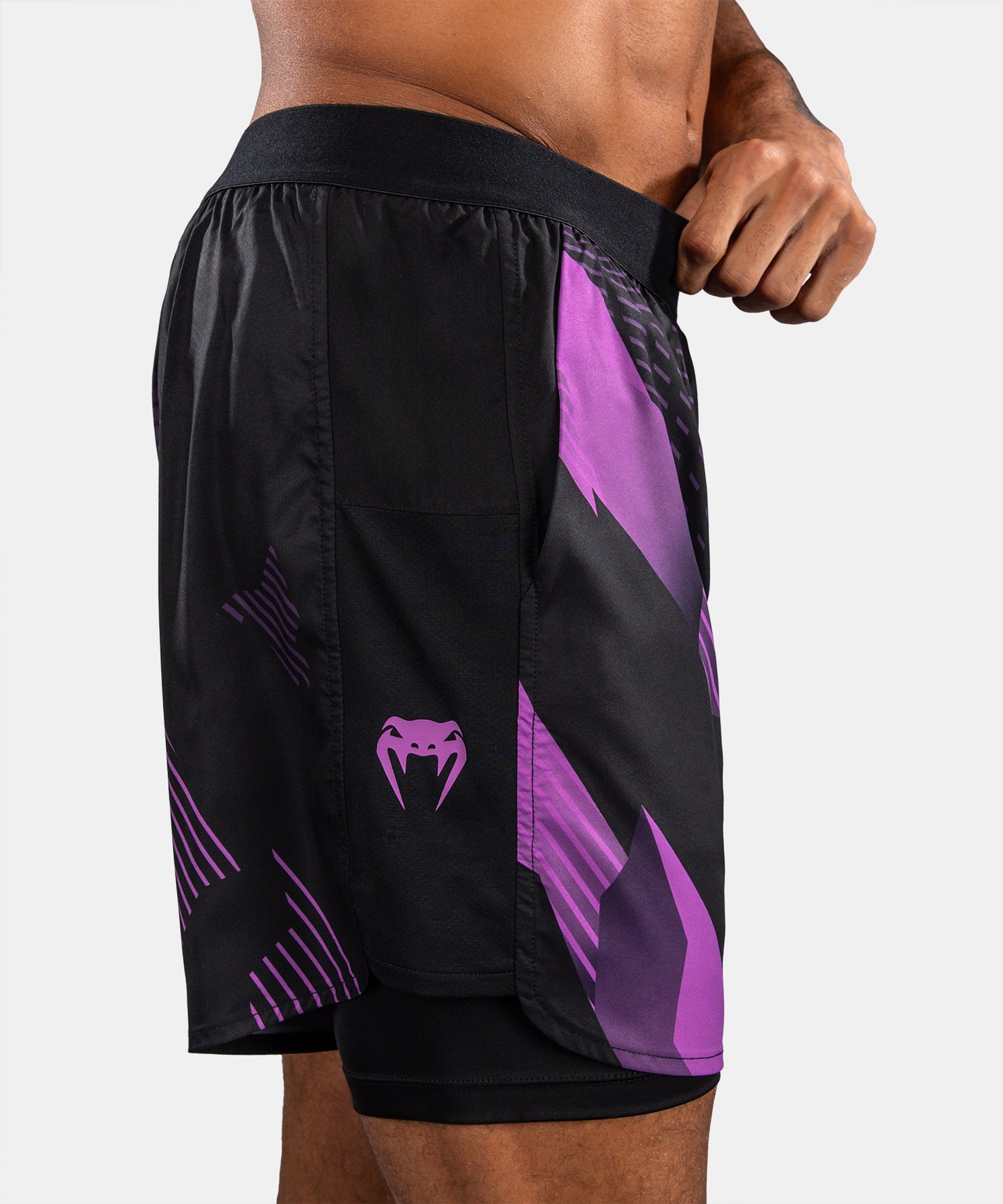 Venum No-Gi 6.0 Pantalón Corto de Entrenamiento - Negro/Morado