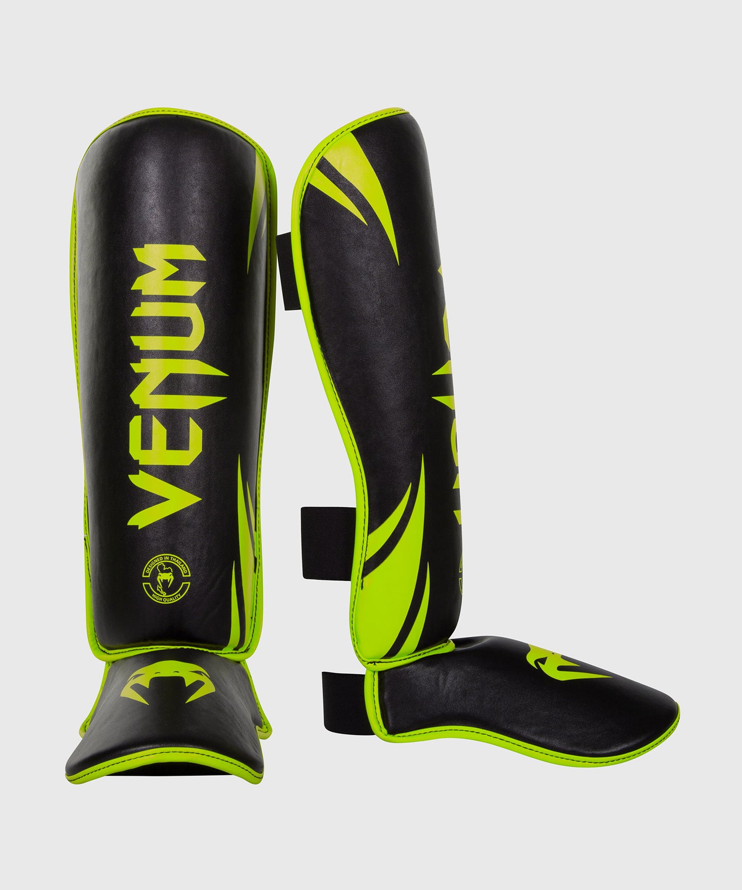 Venum Challenger Standup Shin Guards - Black/NeoYellow