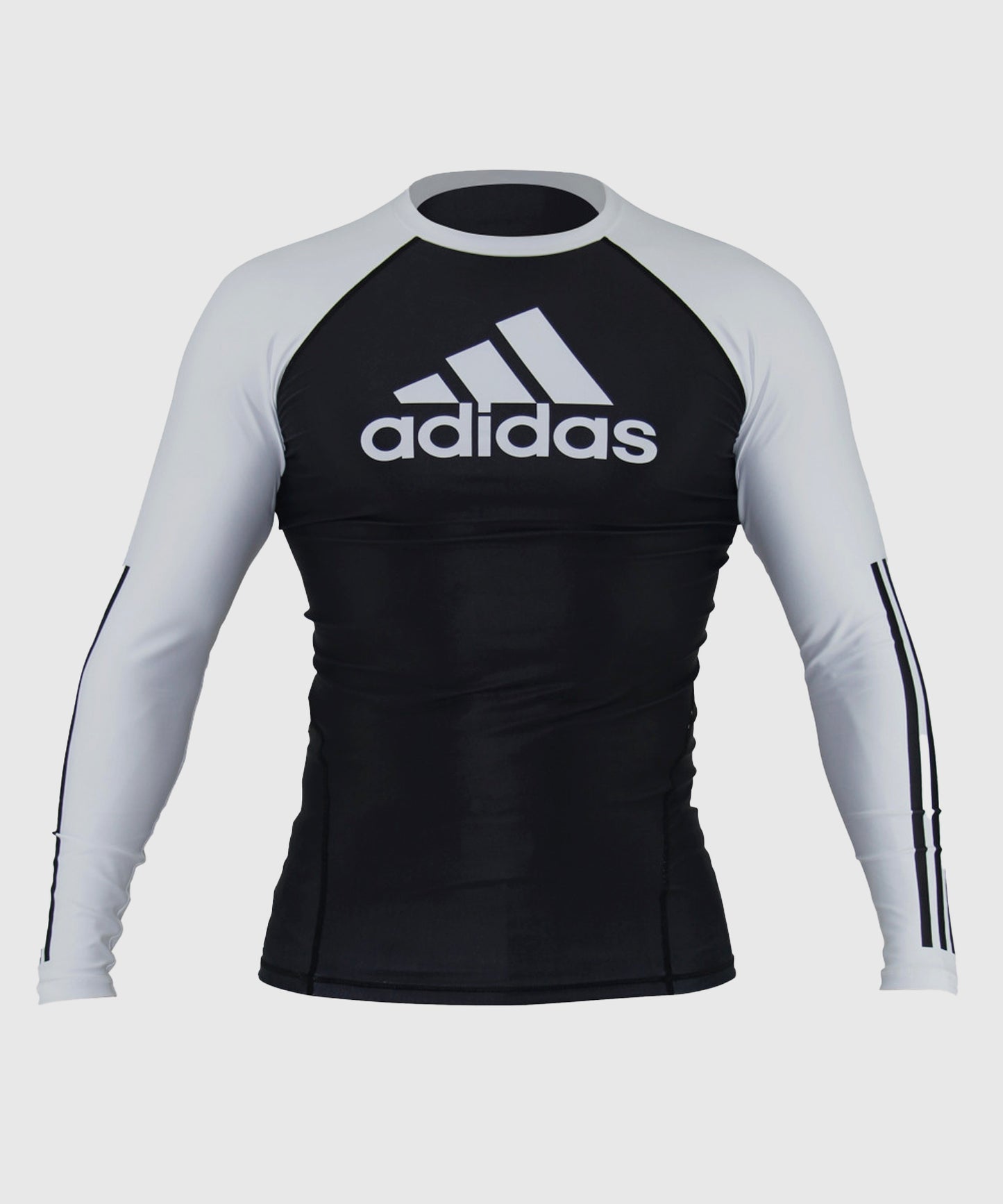 Adidas Rashguard de Manga Larga - Blanco/Negro