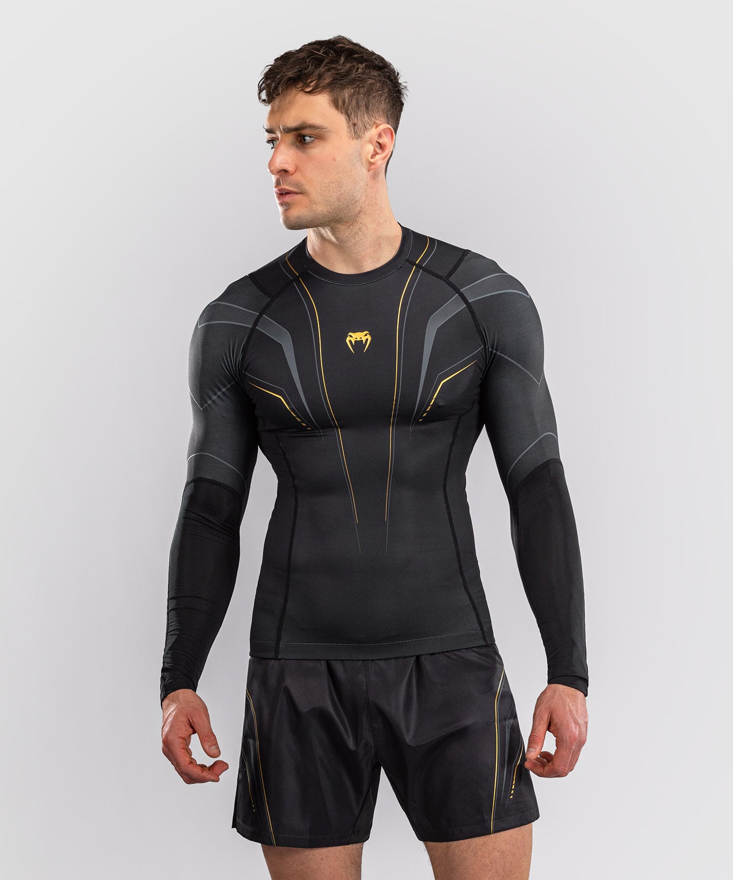 Rashguard à Manches Longues Venum Streamline – Noir/Or