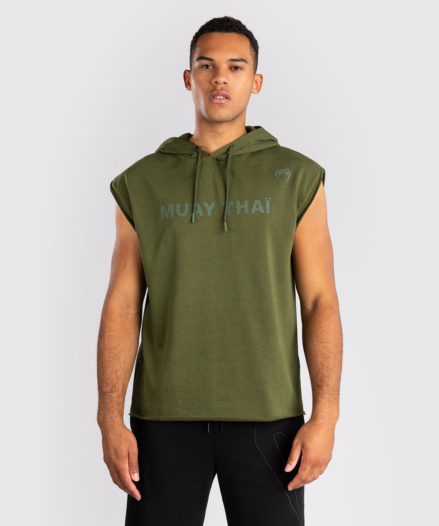 Venum Muay Thai VT Felpa con Cappuccio Senza Maniche – Verde Militare