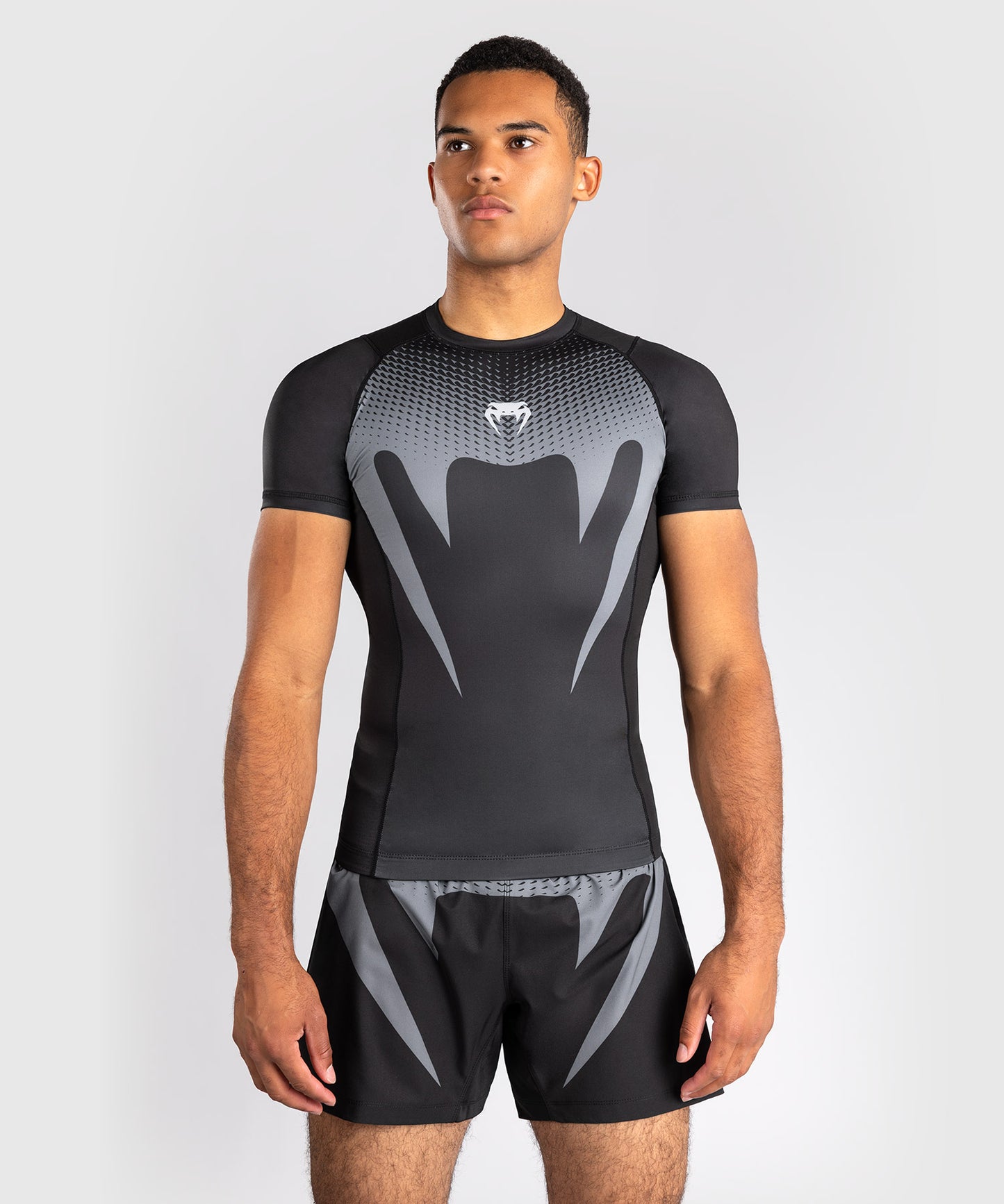 Venum No Gi Rashguards - Schwarz/Silbergrau