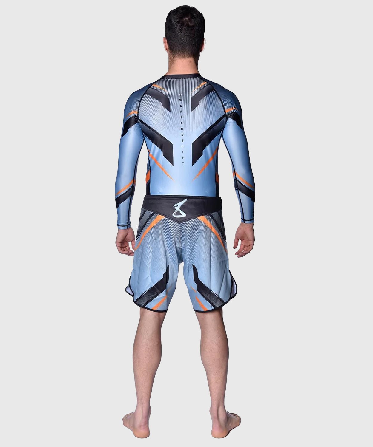 Rashguard À Manches Longues 8 Weapons Shift - Bleu/Noir/Orange