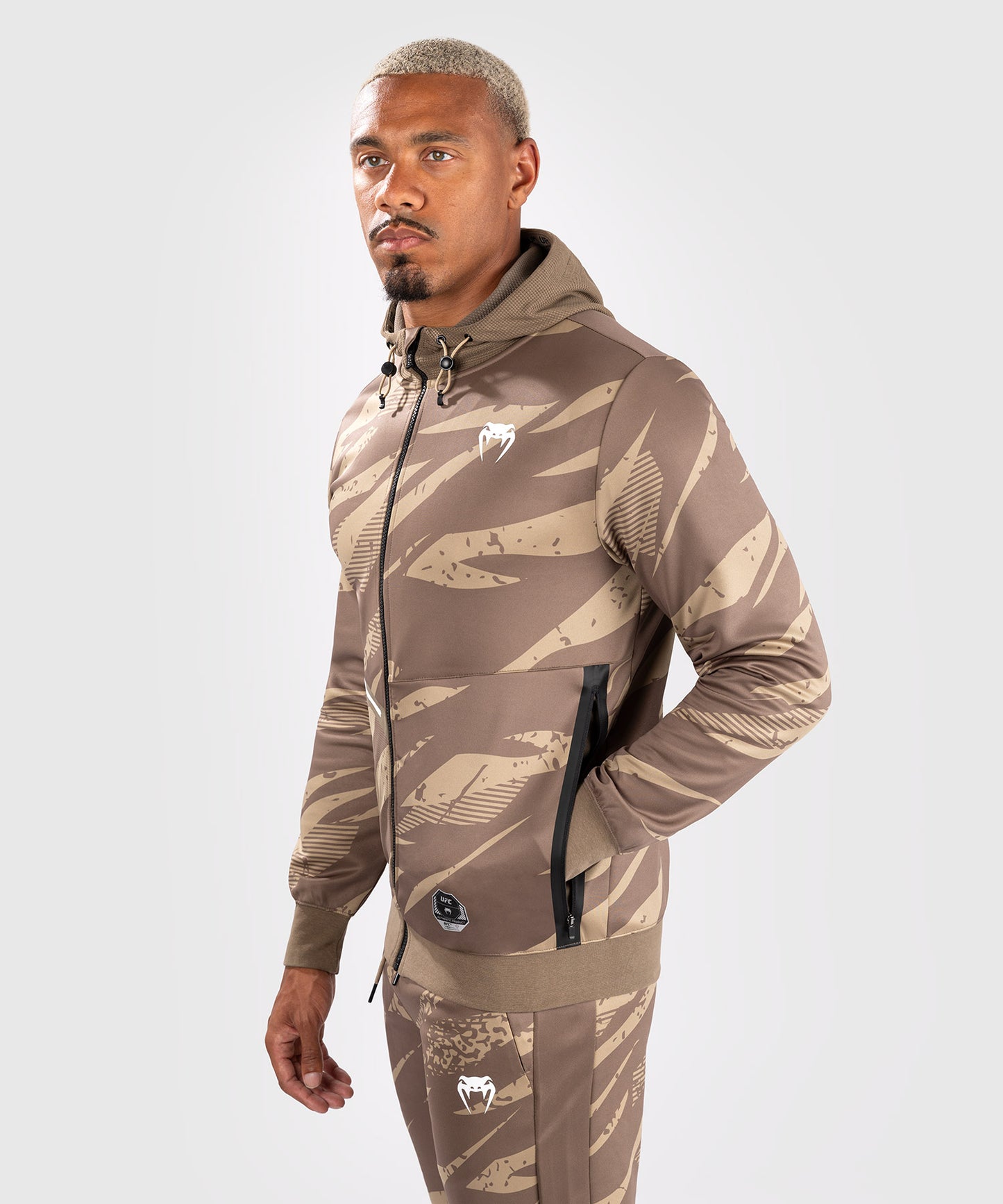 Veste À Capuche Zippé pour Hommes UFC Adrenaline by Venum Fight Week - Desert Camo