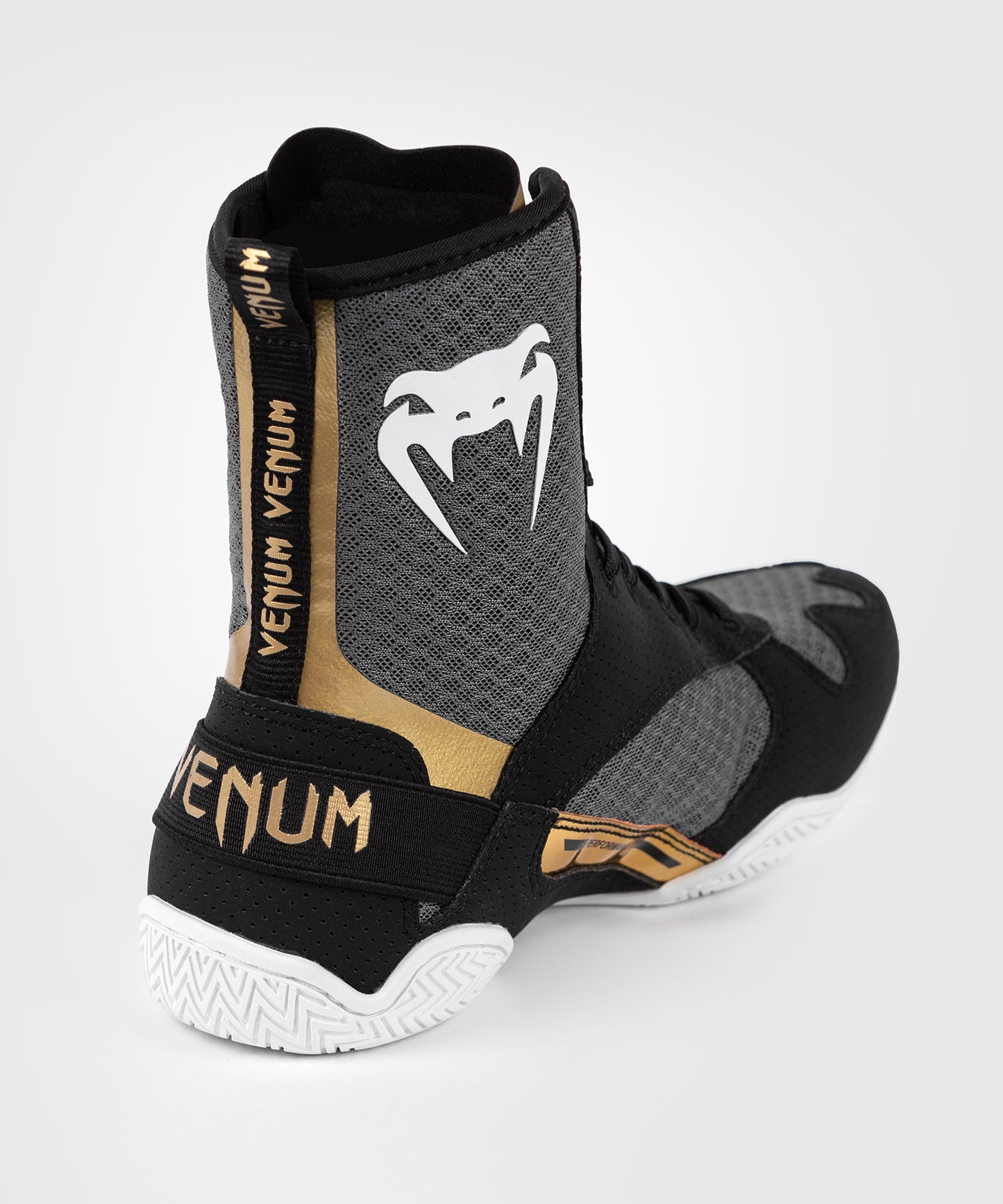 Venum Elite Zapatillas de Boxeo - Negro/Blanco/Oro