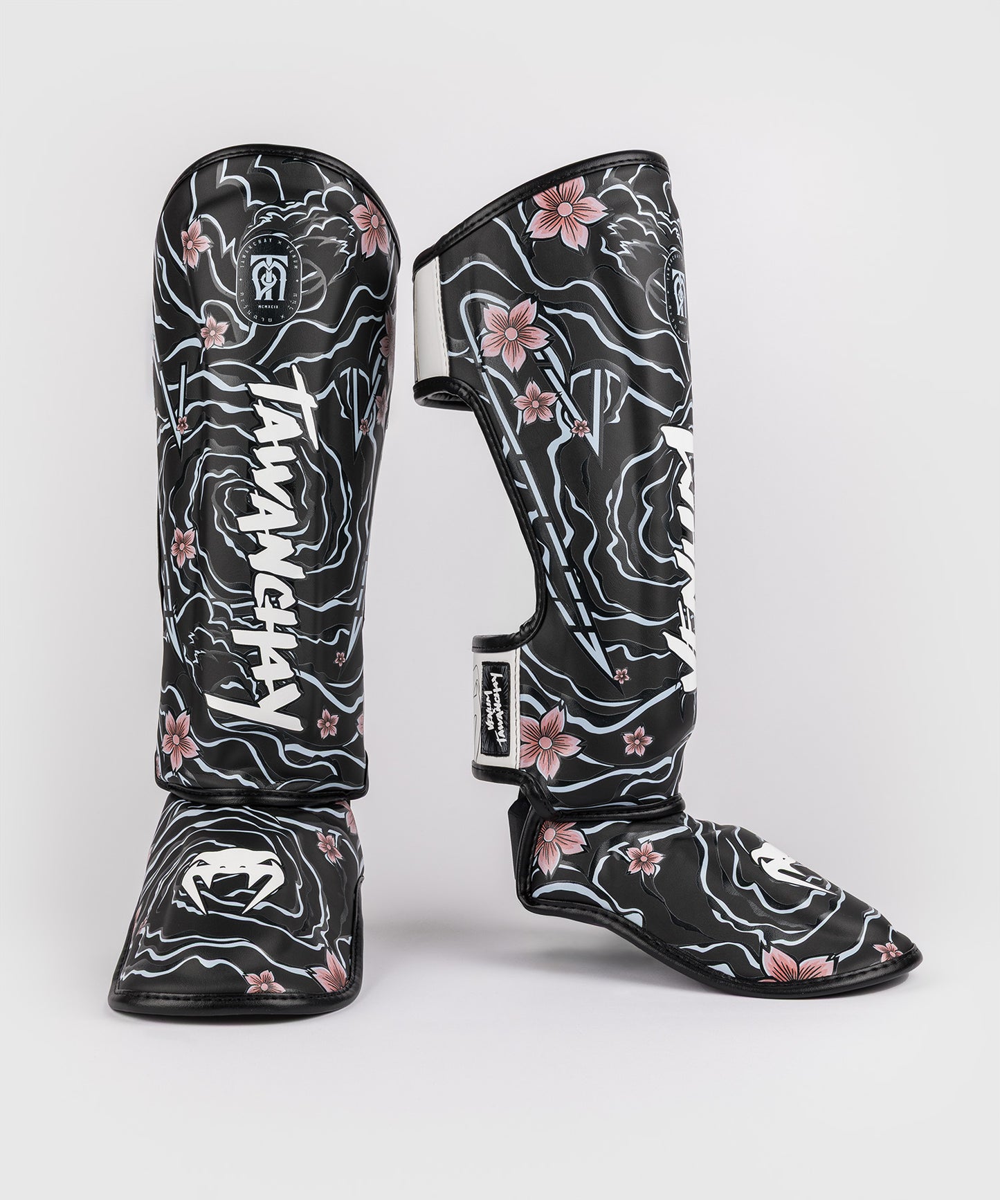 Venum x Tawanchay Shinguards Black/White