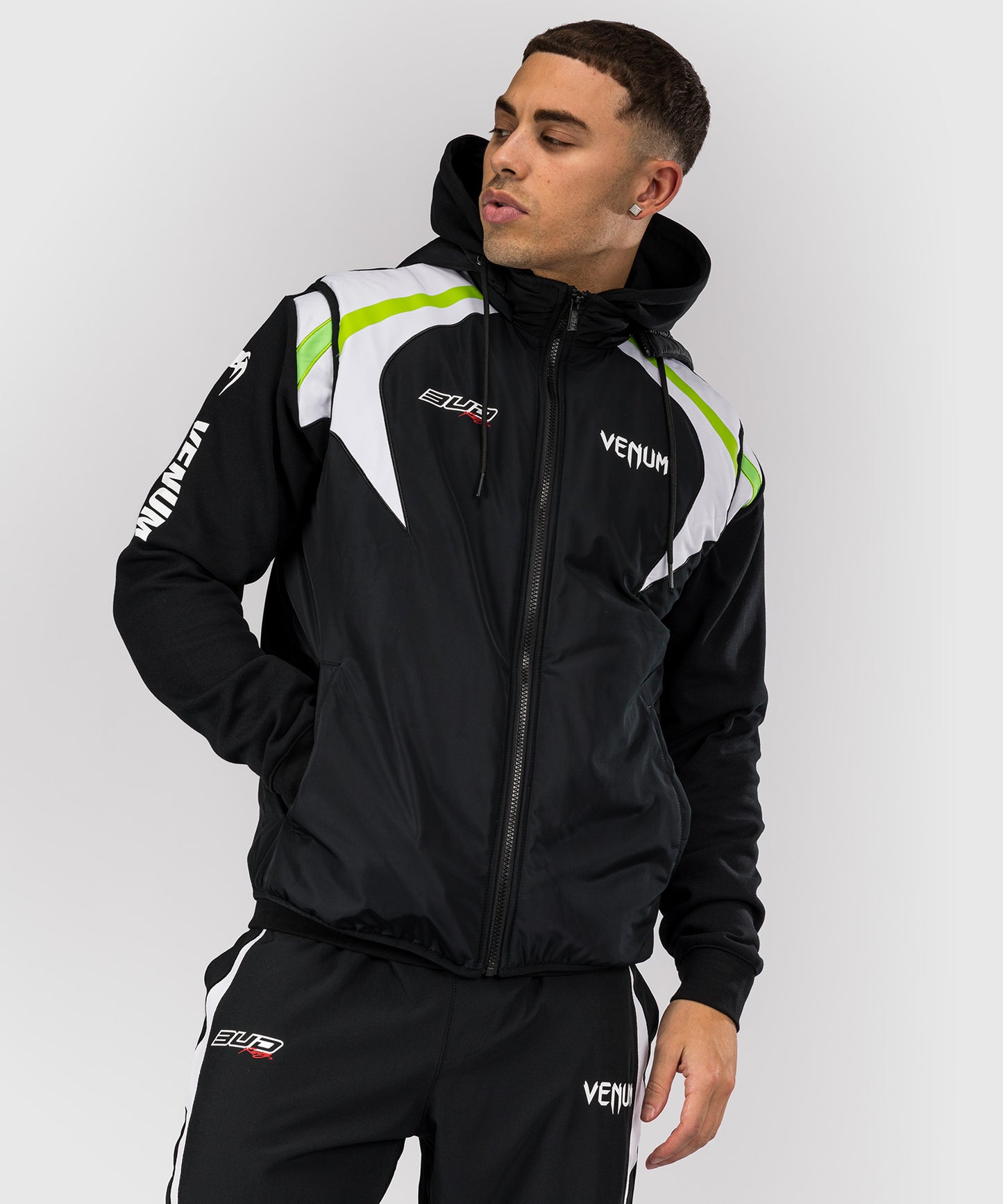 Venum x Bud Racing Chaqueta sin mangas para Hombre - Negro/Blanco/Verde lima