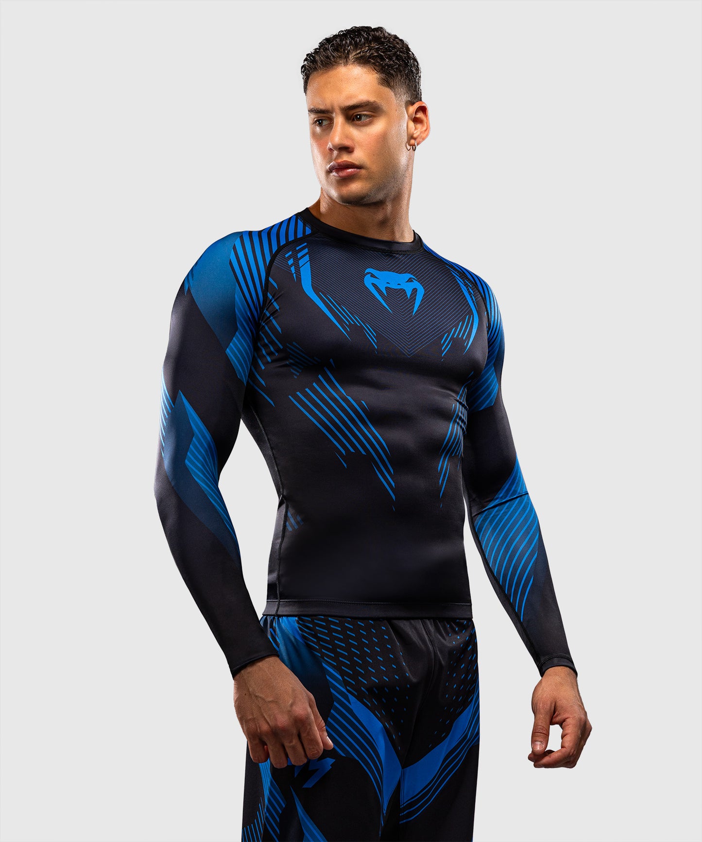 Venum No-Gi 6.0 Rashguard Manga Larga - Negro/Azul