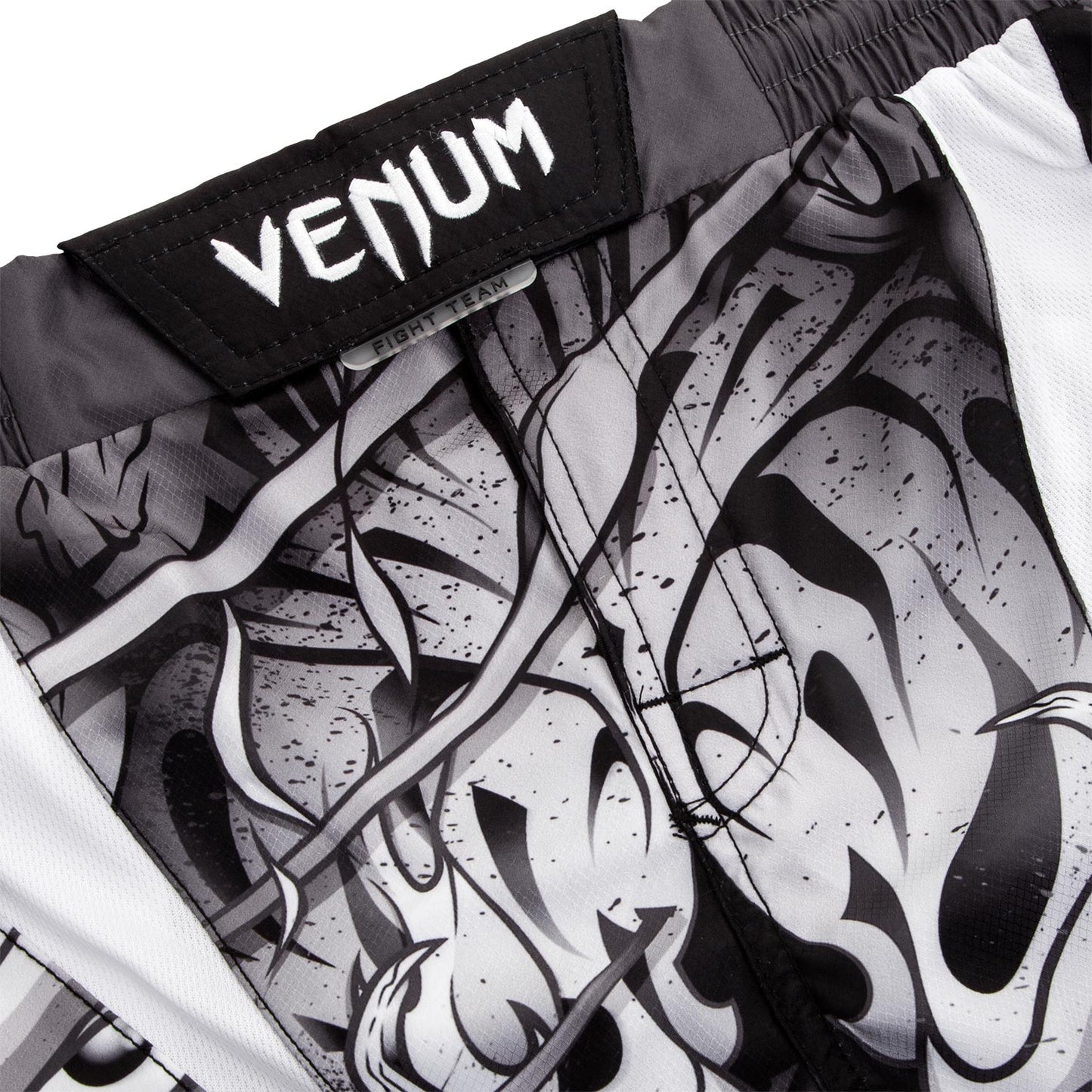 Fightshort court Venum Devil - Blanc/Noir