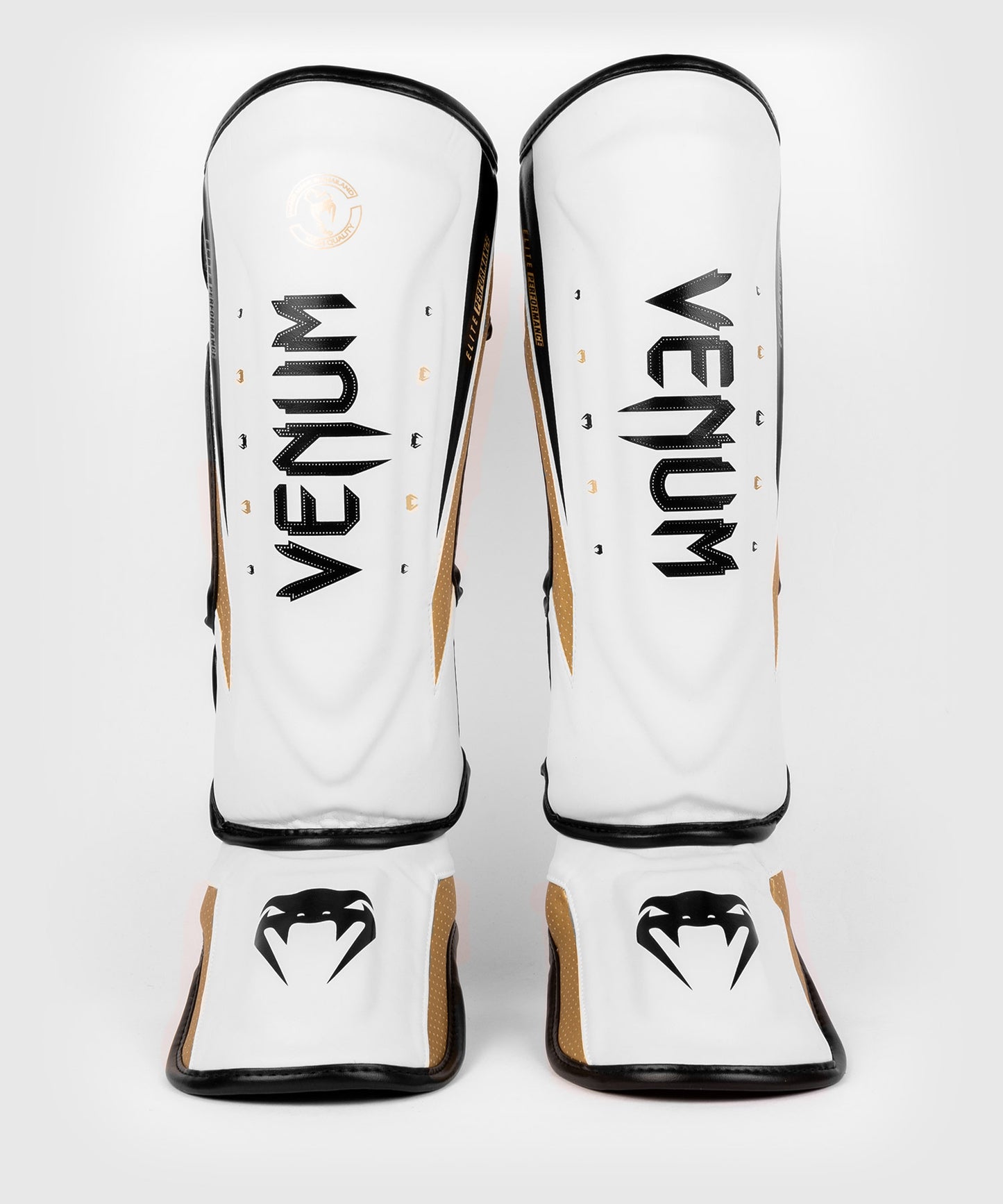 Venum Elite Evo Schienbeinschoner - Weiß/Gold