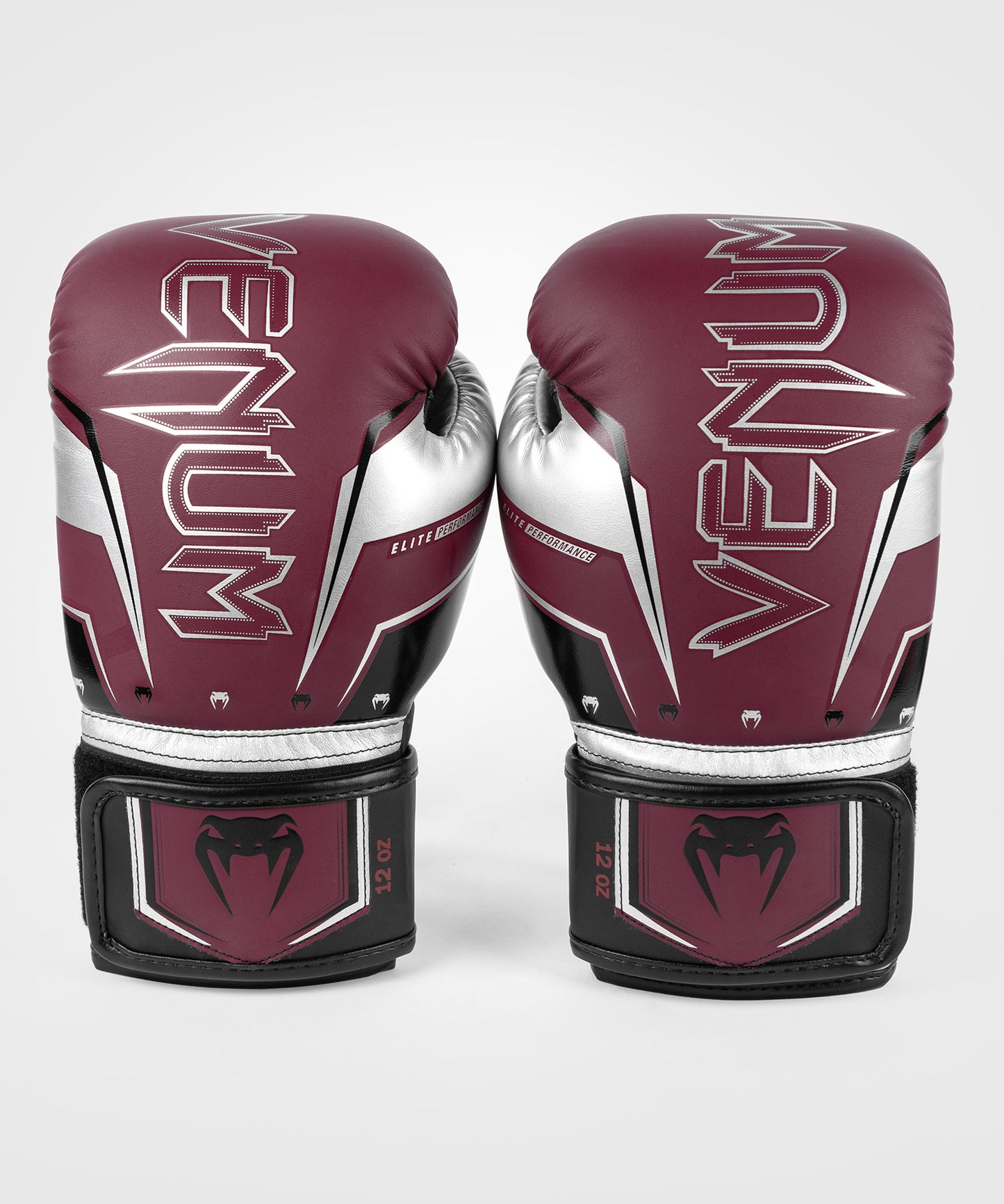 Venum Elite Evo Boxhandschuhe - Burgund/Silber