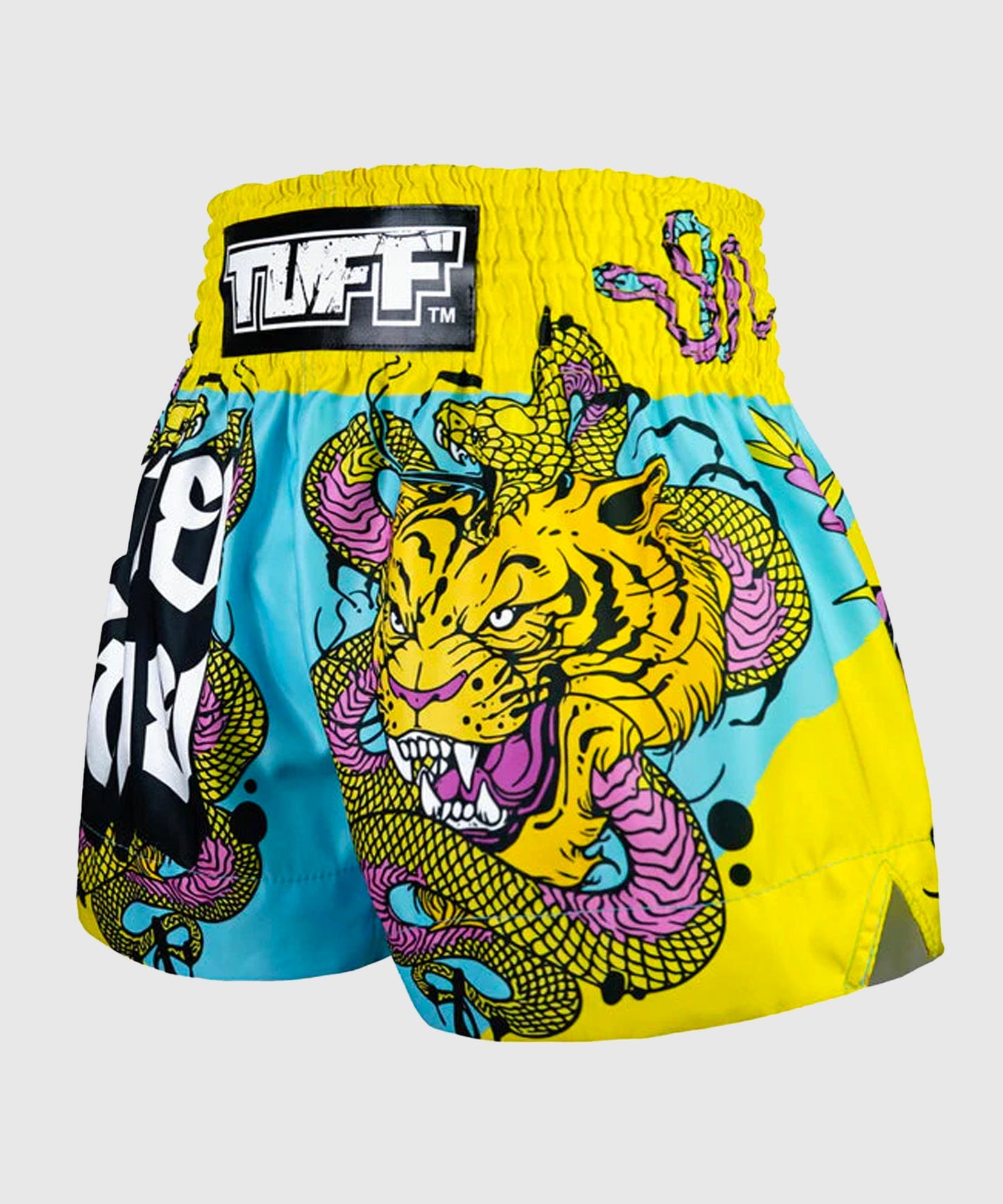 Tuff Tiger And Python Muay Thai Shorts - Blau Clair