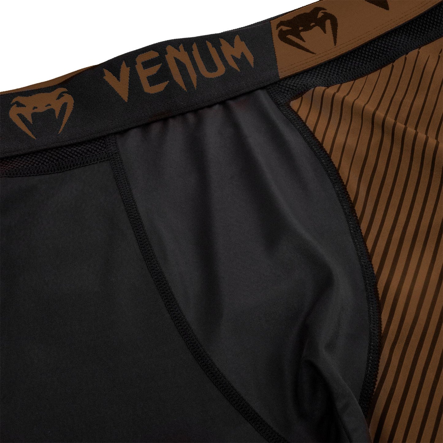 Pantalon de Compression Venum NoGi 2.0 Approuvé IBJJF - Noir/Marron
