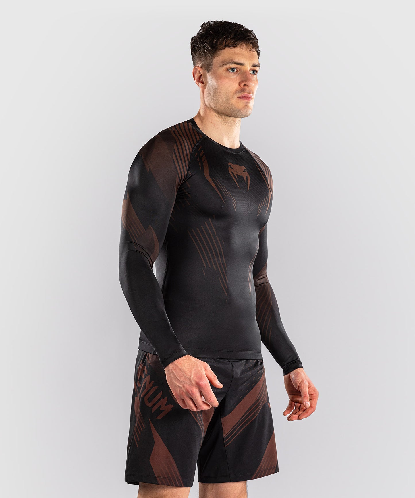Venum No-Gi 6.0 Rashguard a Maniche Lunghe - Nero/Marrone