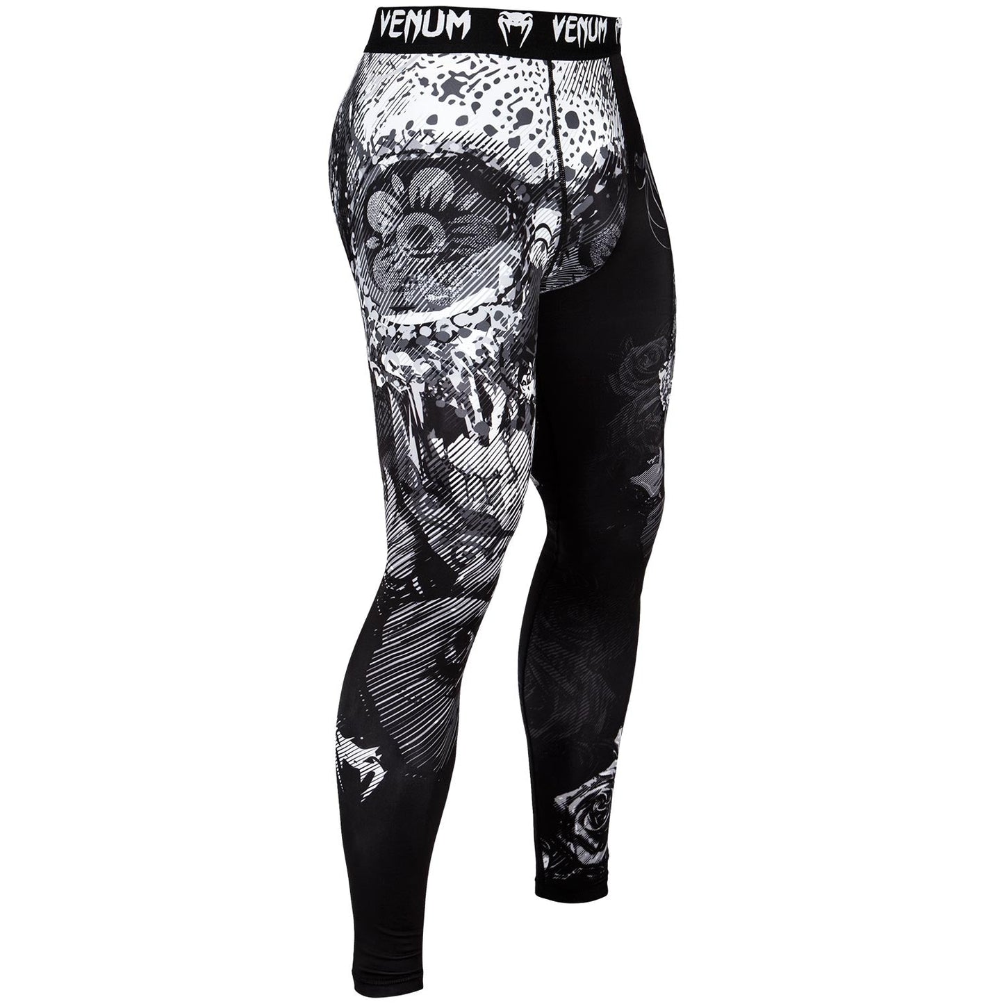 Venum Santa Muerte 3.0 Compression Pants - Black/White