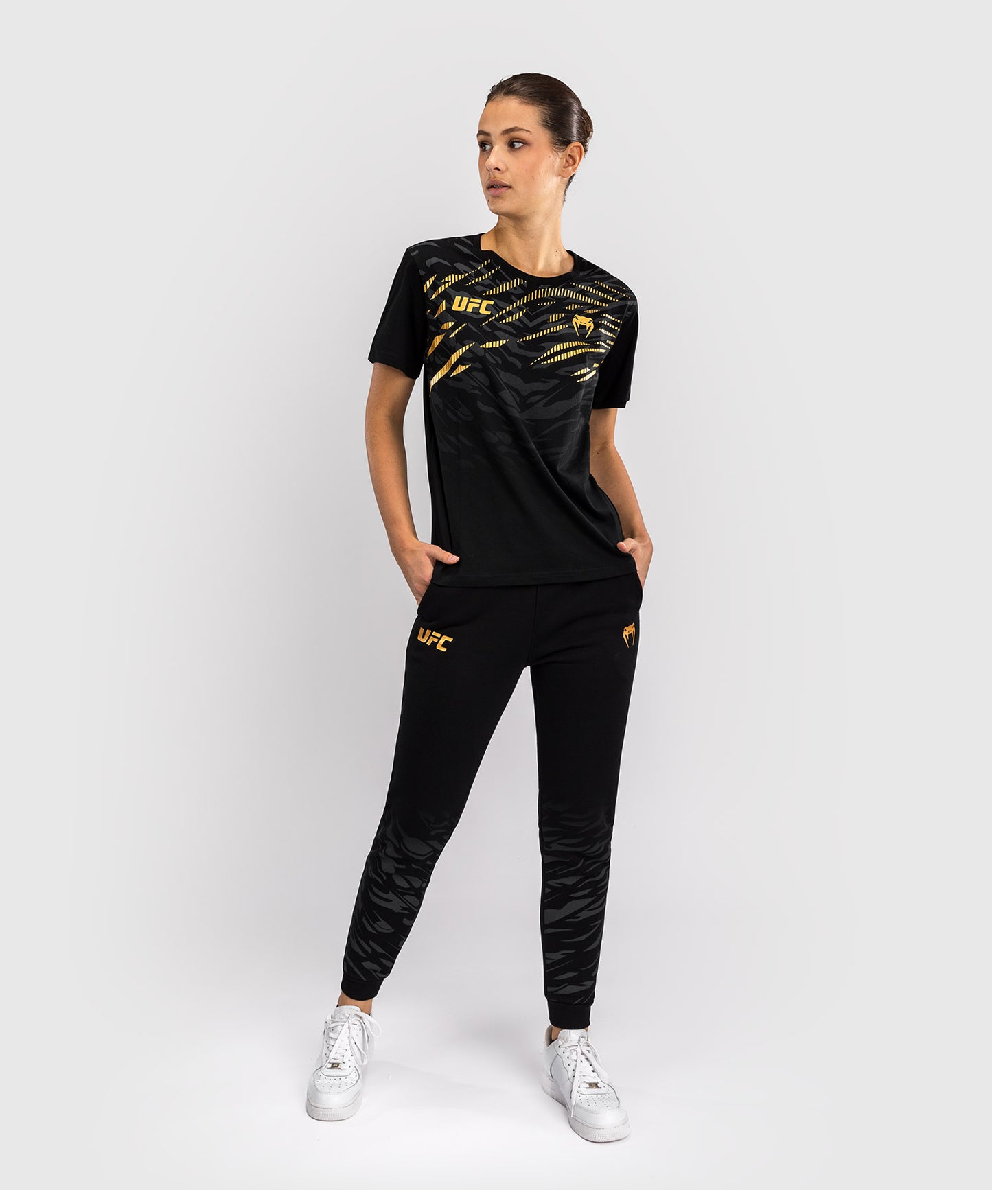 UFC Fusion by Venum Replica Maglietta a Manica Corta per Donna - Champion