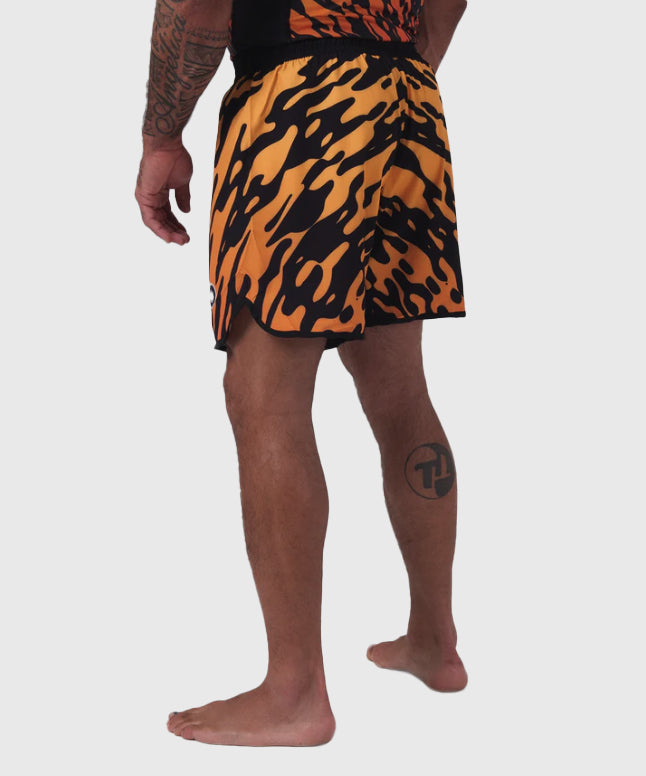 Kingz Flame Fightshorts - Nero/Arancione