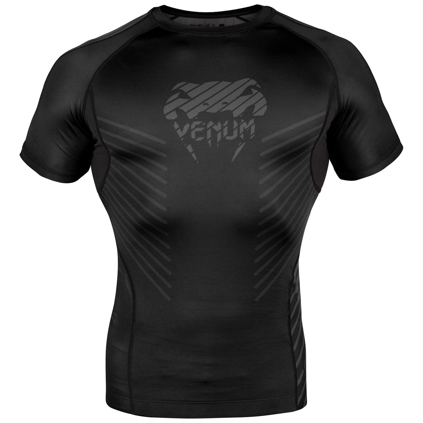 Venum Plasma Rashguard - Kurzarm - Schwarz/Schwarz