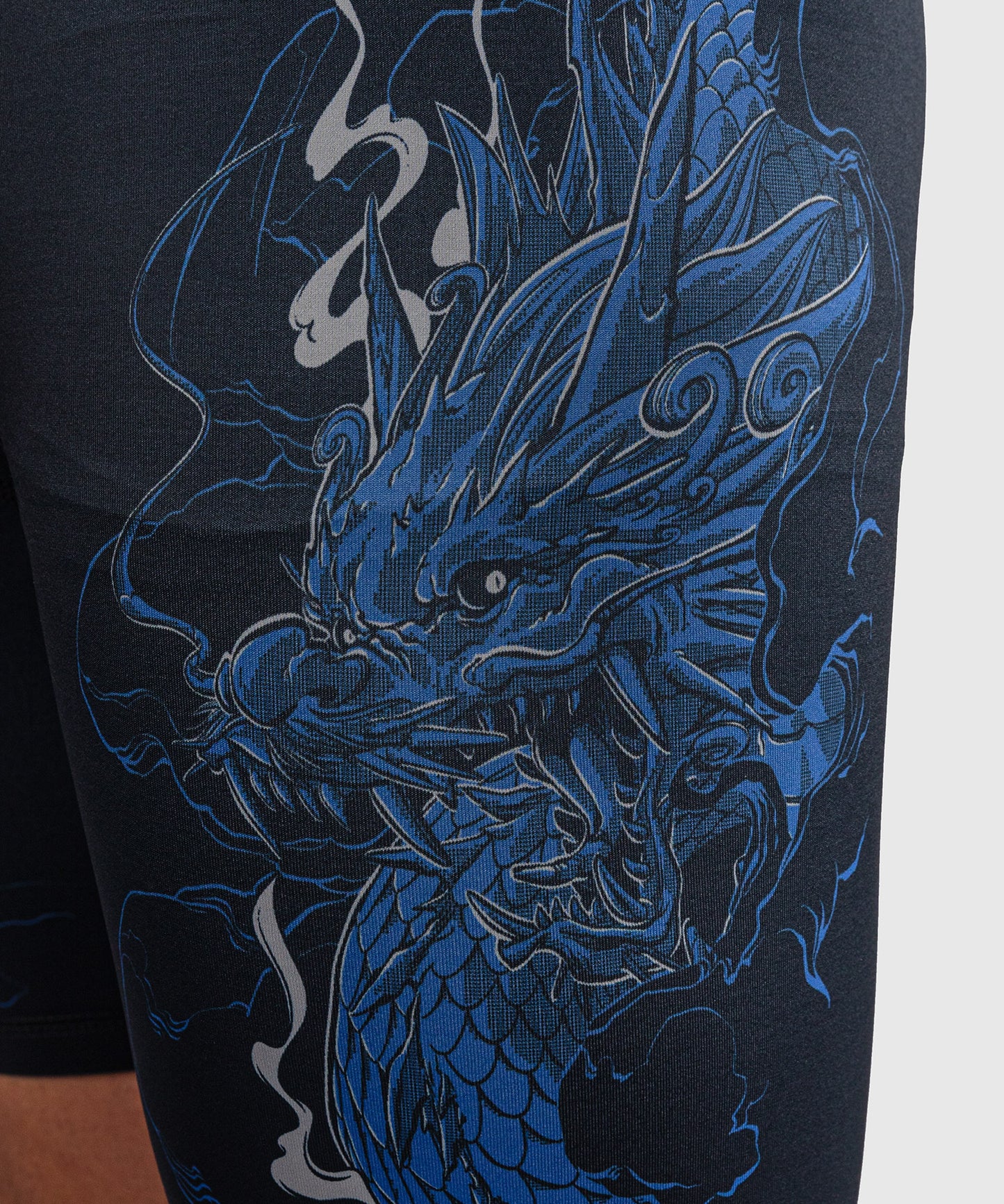 Venum Thunder Dragon Vale Tudo Shorts - Black/Royal Blue
