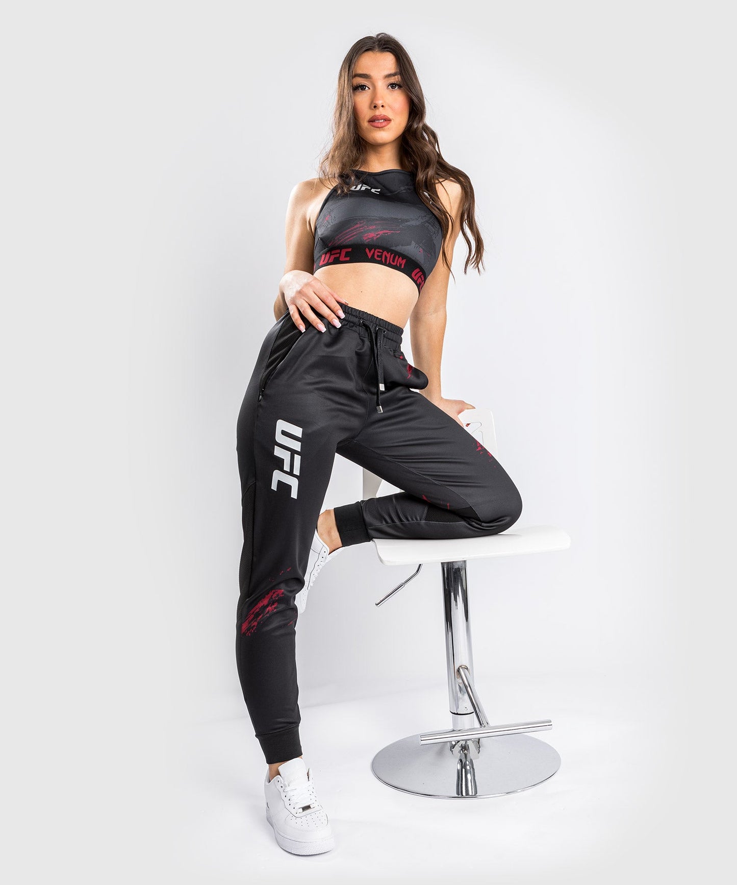 Venum Authentic Fight Week 2.0 UFC Jogginghose - Damen - Schwarz/Rot