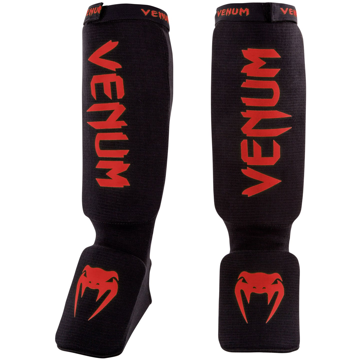 Venum Kontact Shinguards - Black/Red