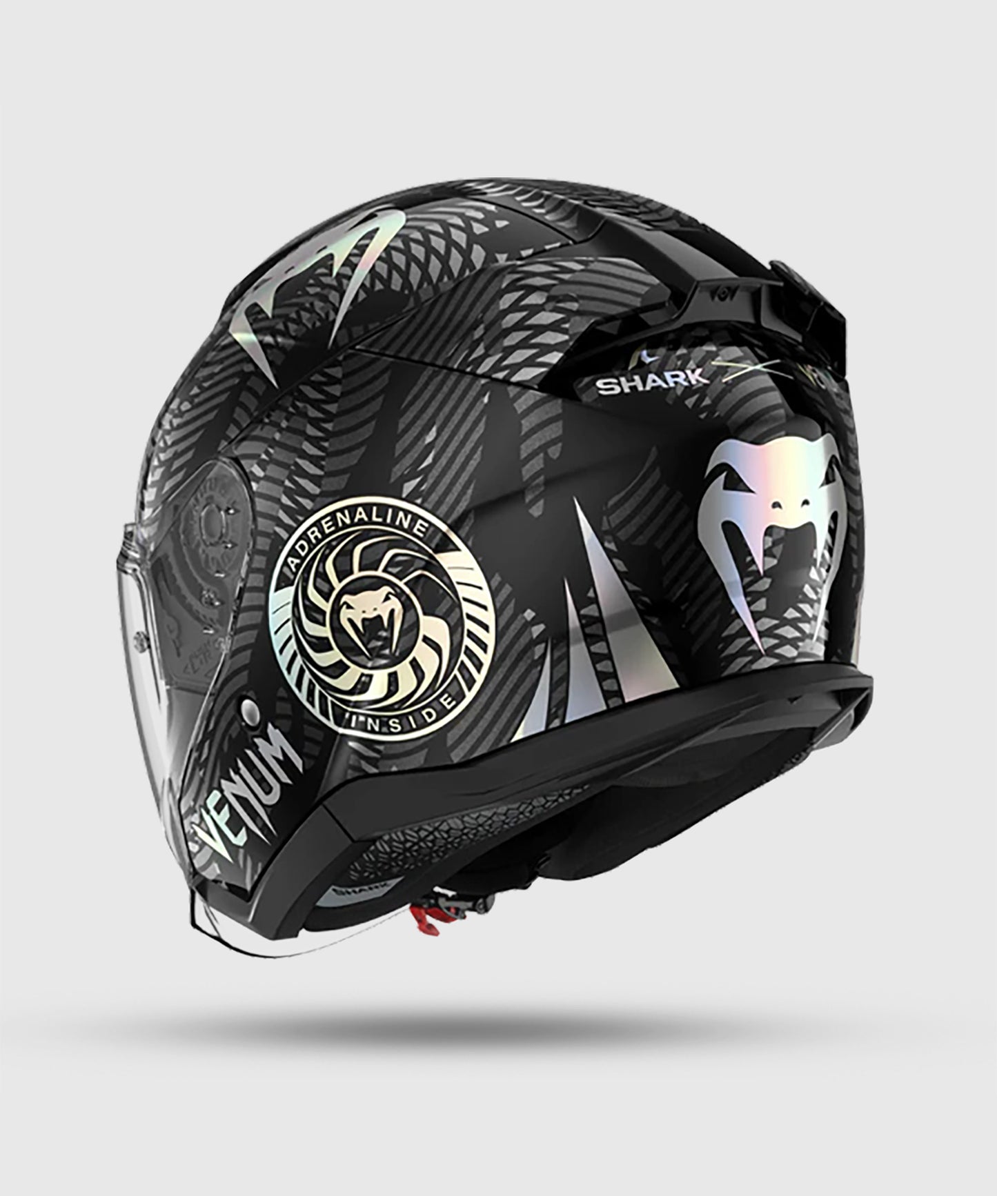 Venum x Shark SKWAL JET Motorcycle Helmet - Black Chrom Anthracite