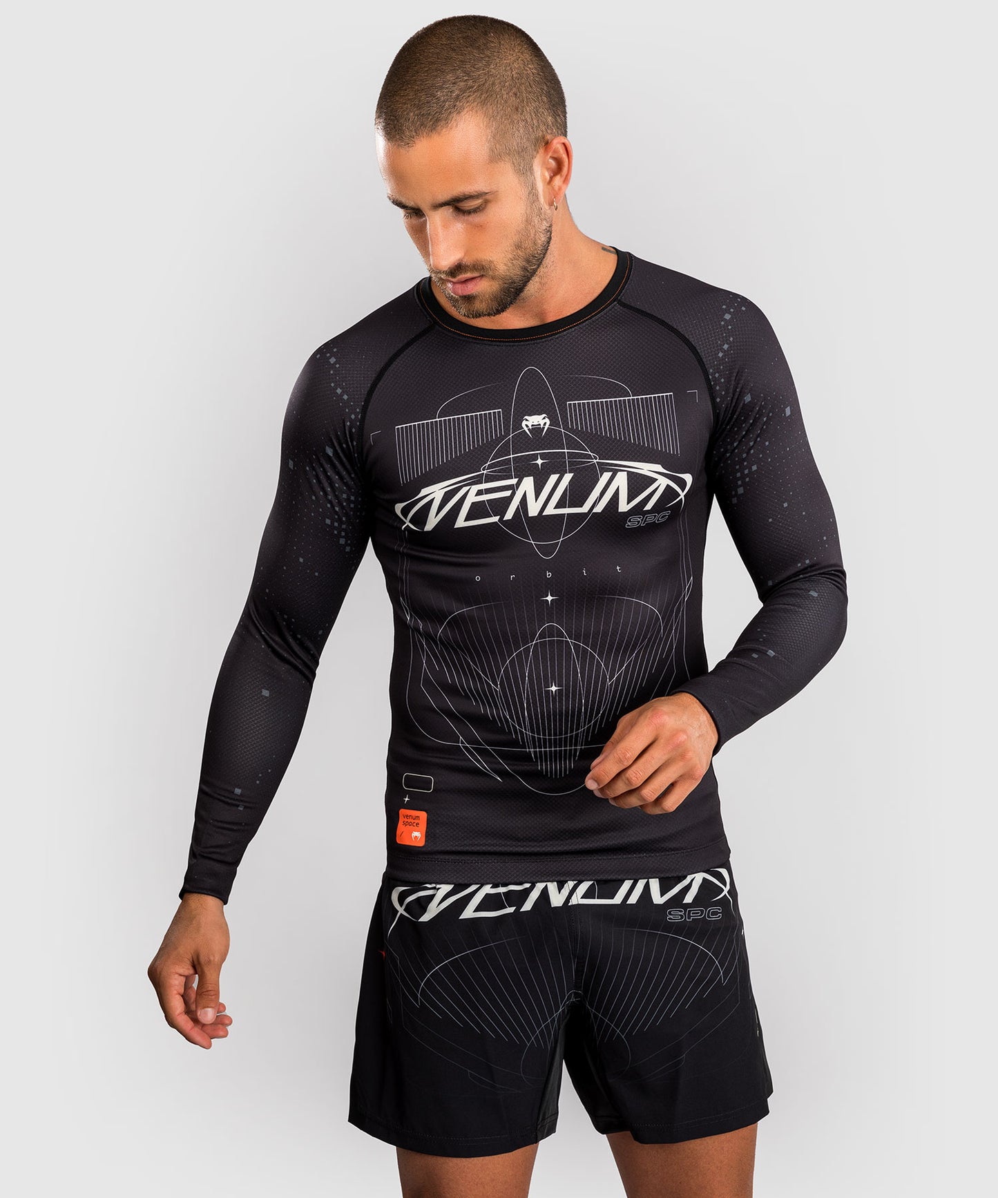 Venum Eclipse Rashguard a manica lunga – Nero/Avorio