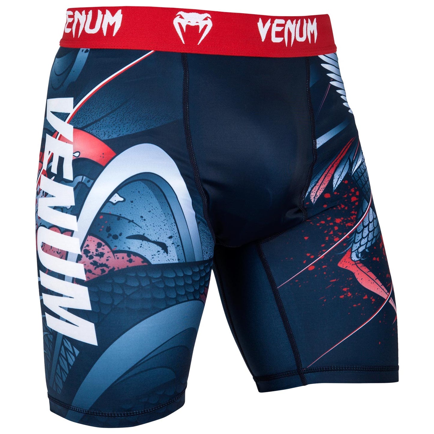 Venum Rooster Kompressionsshorts - Marineblau/Orange