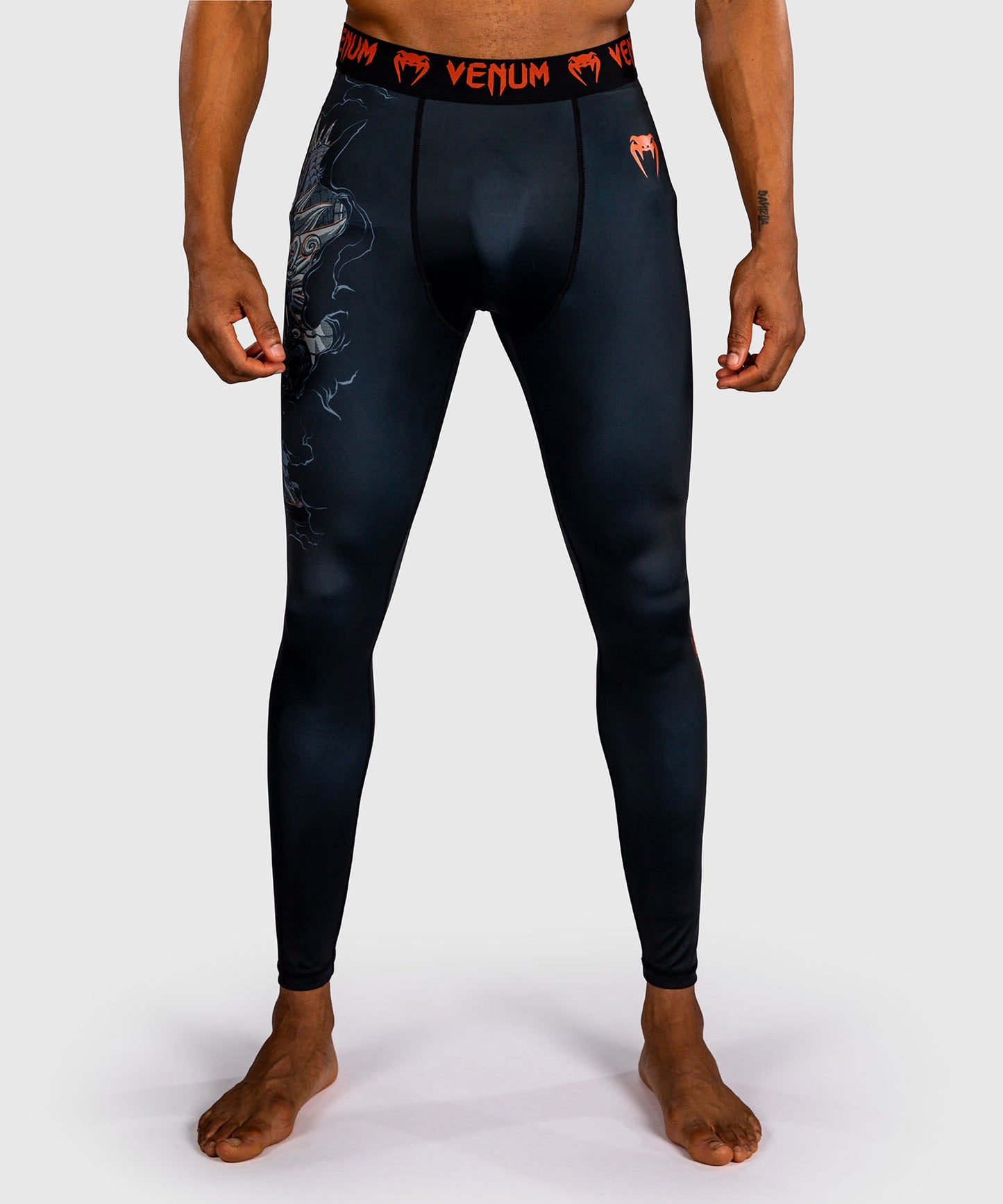 Venum Thunder Dragon Spats - Black/Grey/Copper