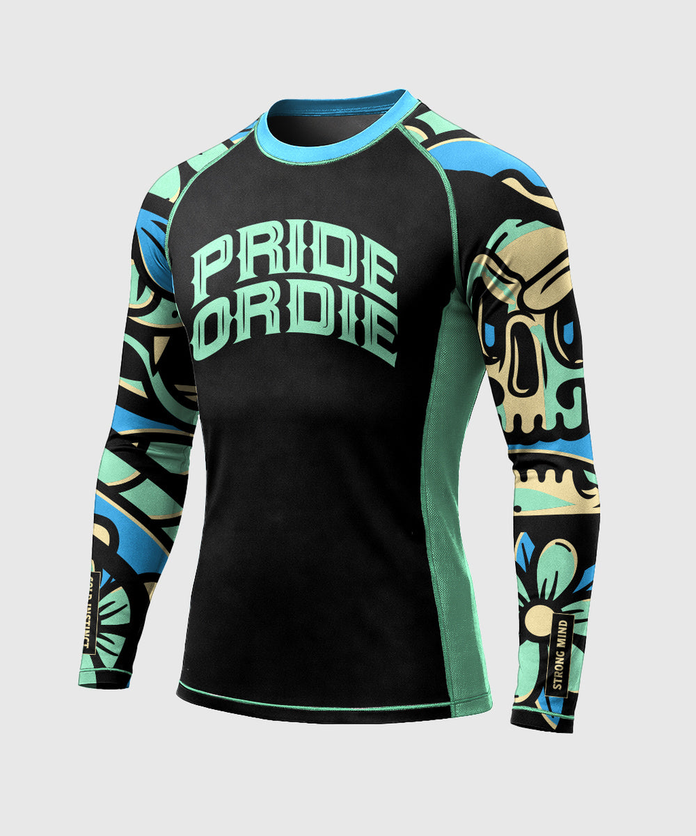 Pride Or Die Cold Instinct Rashguard de Manga Larga - Azul