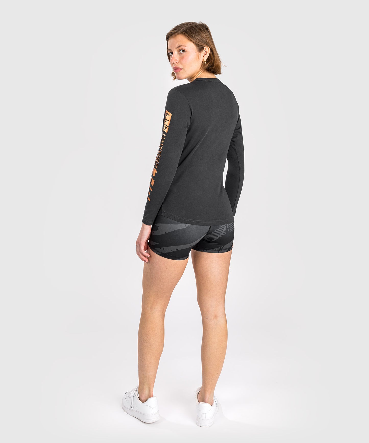 UFC Adrenaline By Venum Fight Week Camiseta de Algodón de Manga Larga para Mujer - Gris Antracita