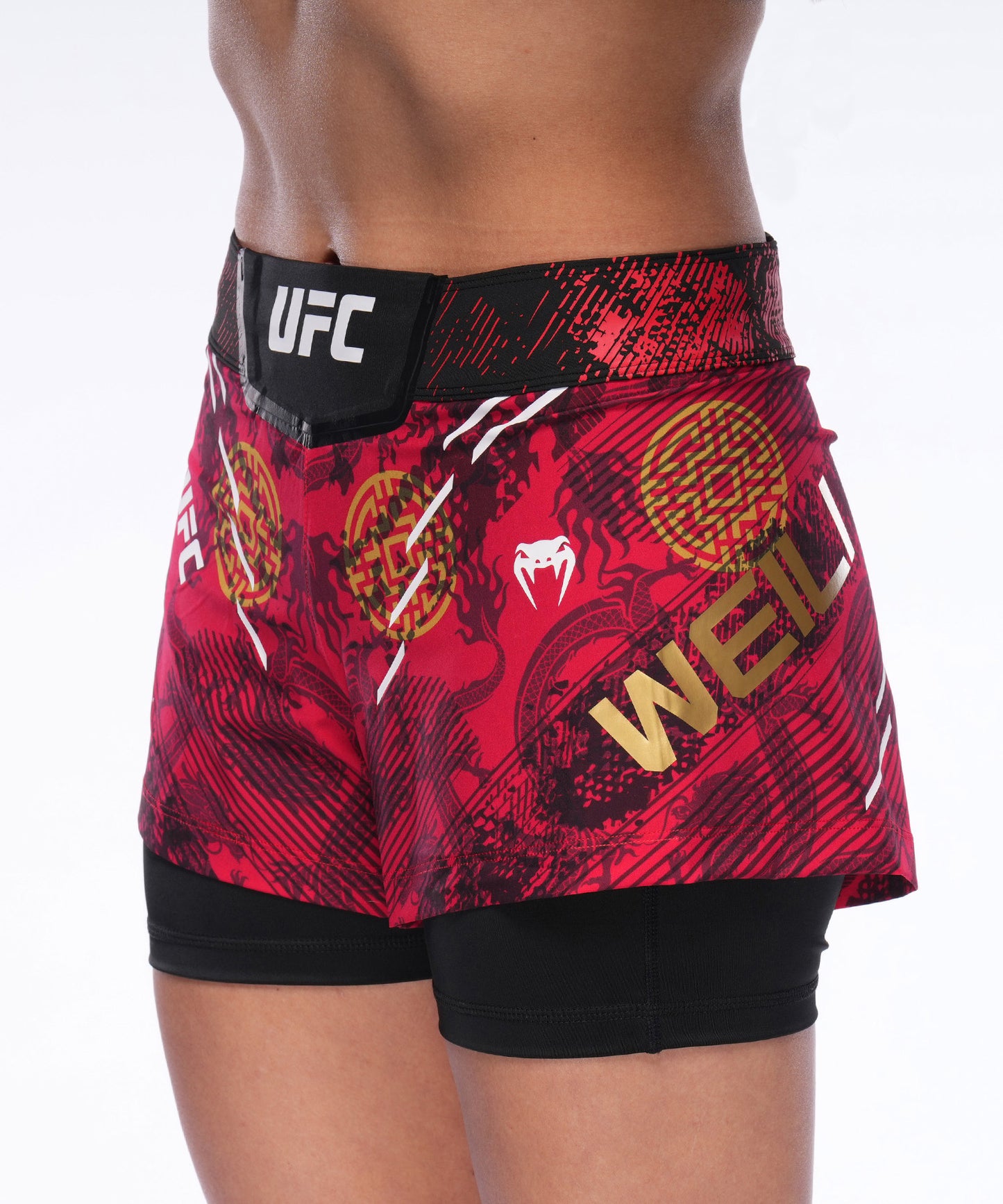 Short de Combat pour Femmes UFC Unrivaled by Venum Zhang Weili - Rouge