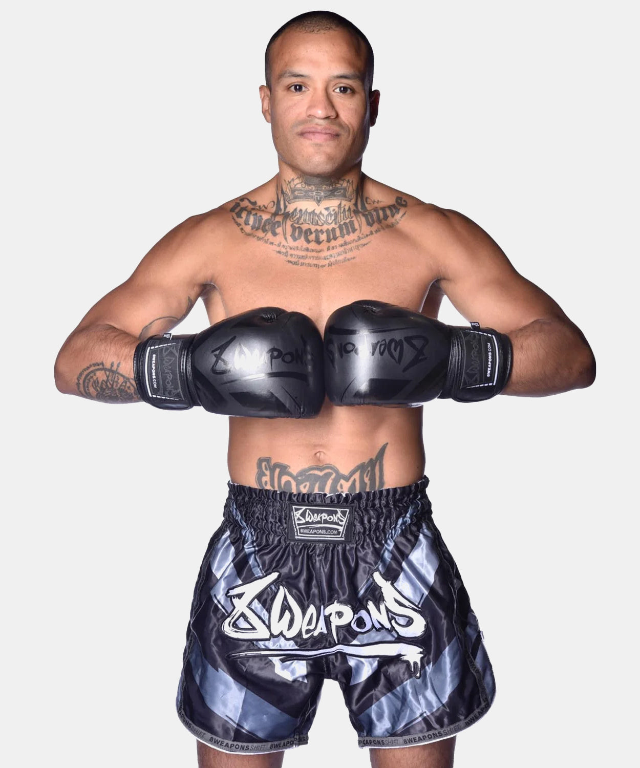 8 Weapons Shift Boxing Gloves - Black/Black