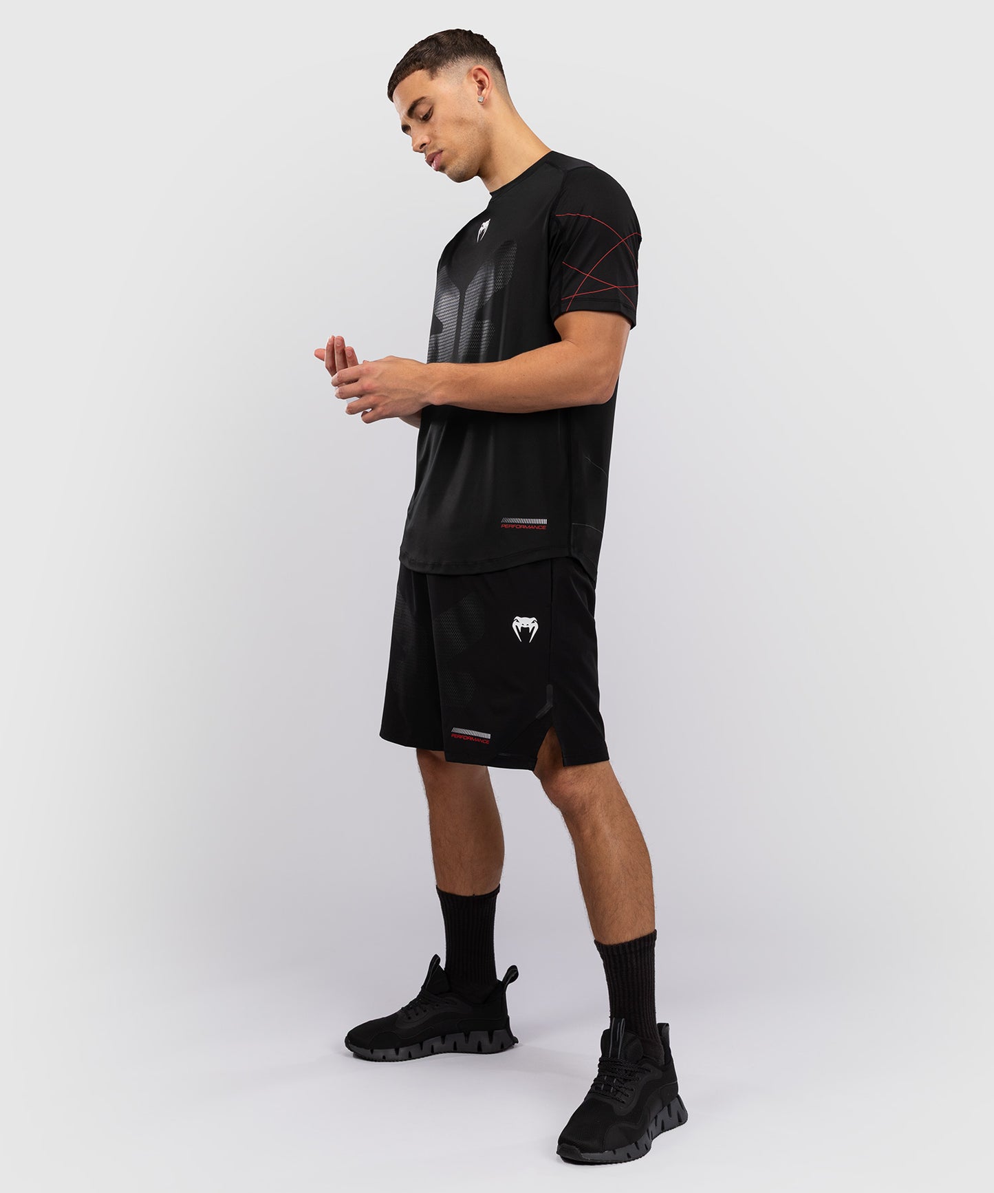 T-Shirt Dry-Tech Venum Tactical XT - Noir/Rouge Feu