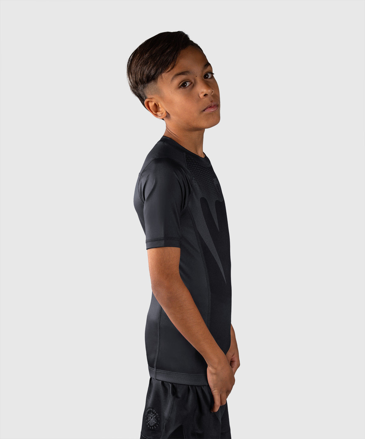 Venum Attack Kurzarm-Rashguard für Kinder - Schwarz/Gold