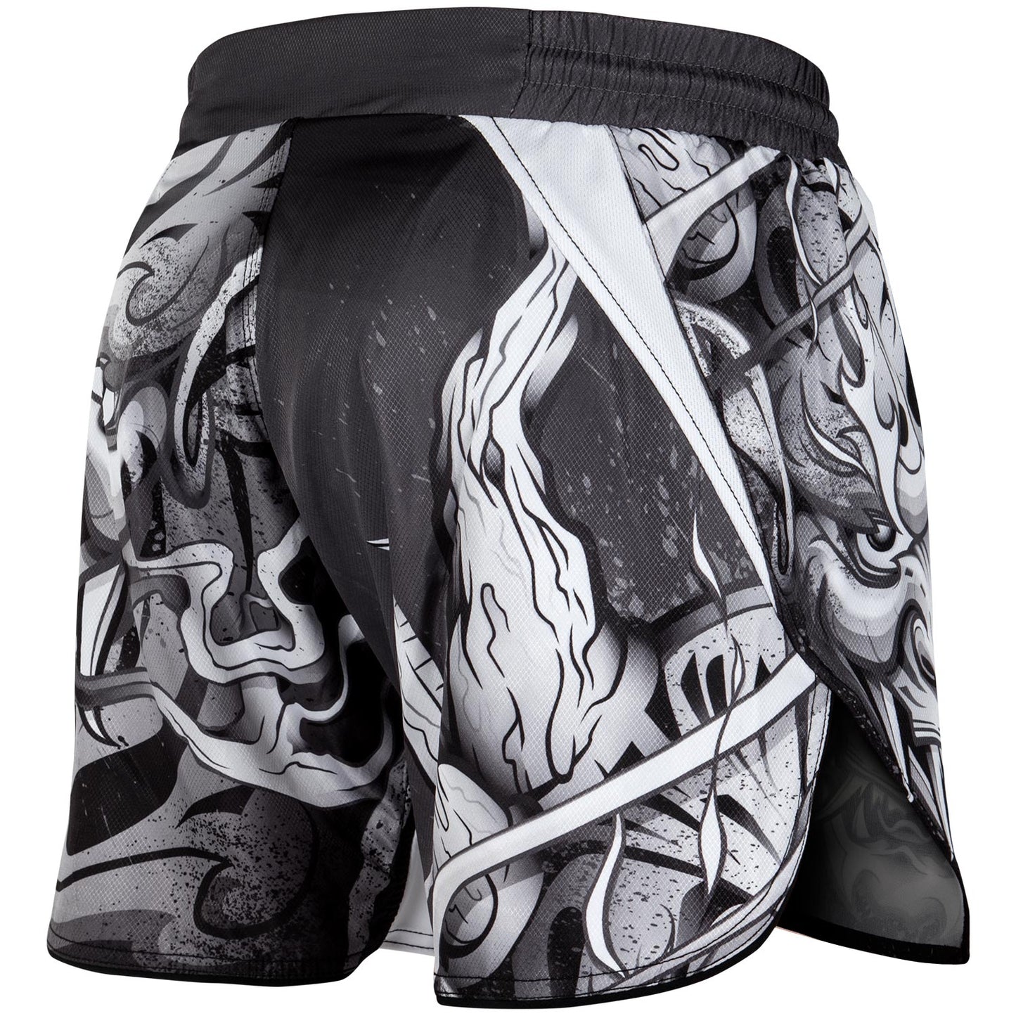 Fightshort court Venum Devil - Blanc/Noir