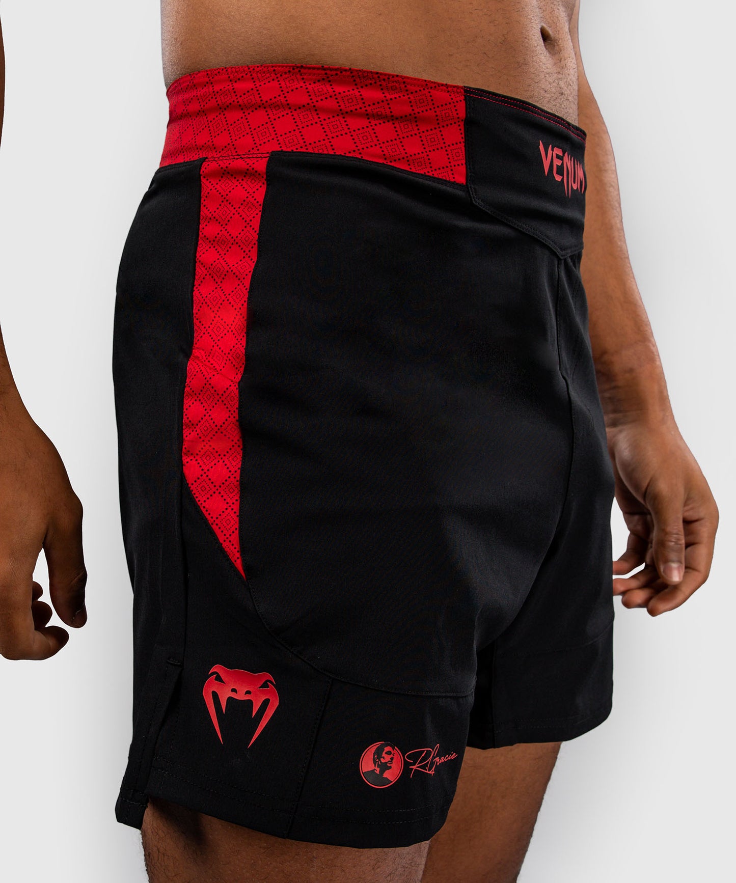 Short de Combat Venum x Roger Gracie Signature - Noir/Rouge