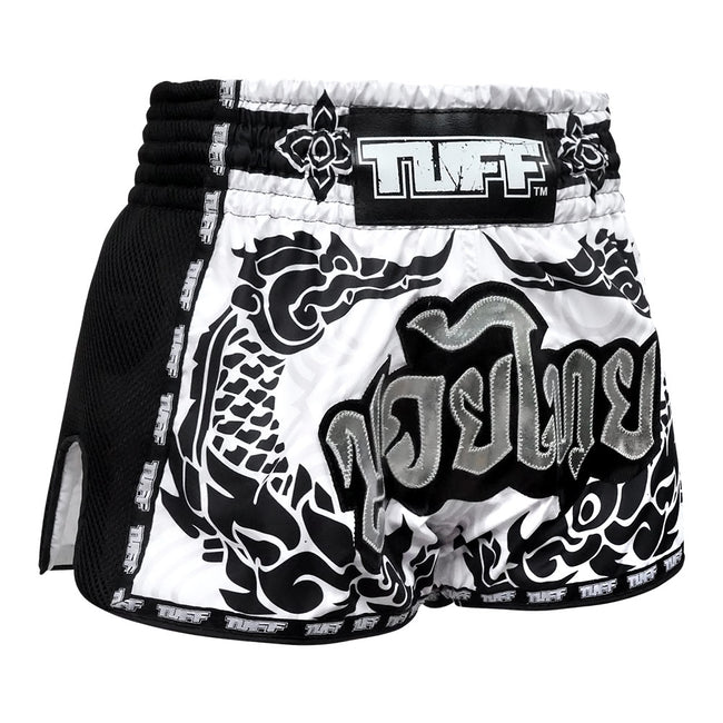 Short de Muay Thai Tuff Retro Style The Great Hongsa - Blanc