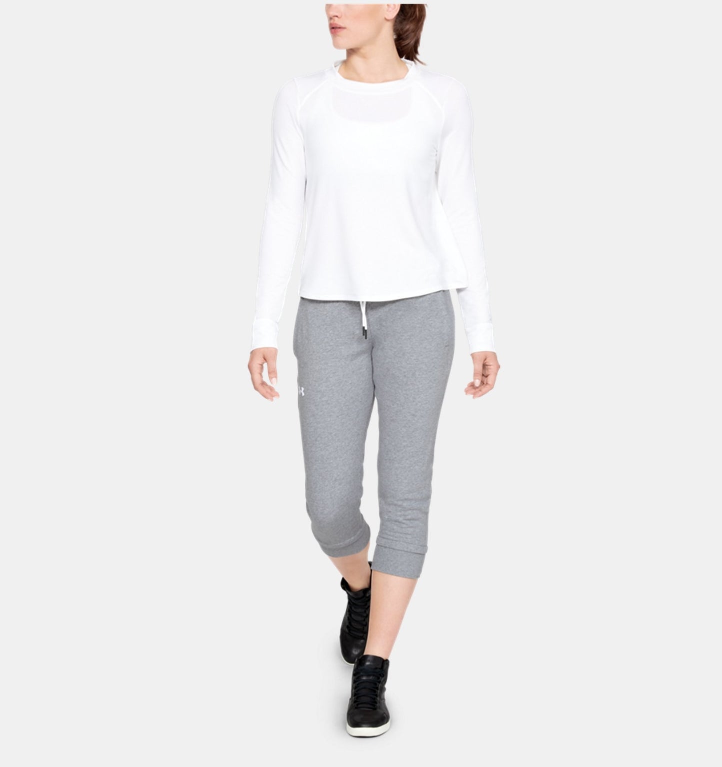 Under Armour Fleece Slim Leg Corsaire Damen – Grau