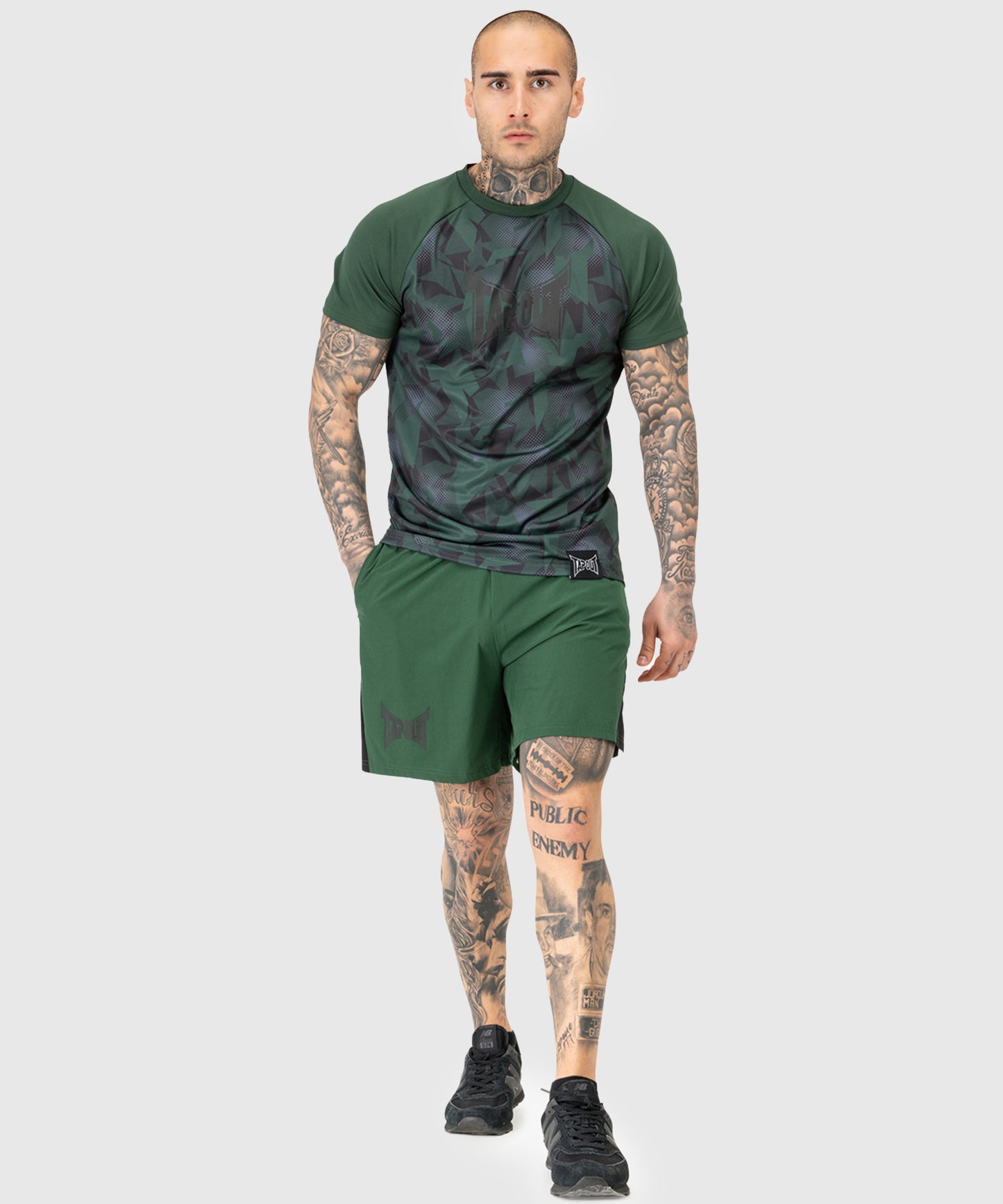 Tapout Training Fightshorts - Grün/Schwarz