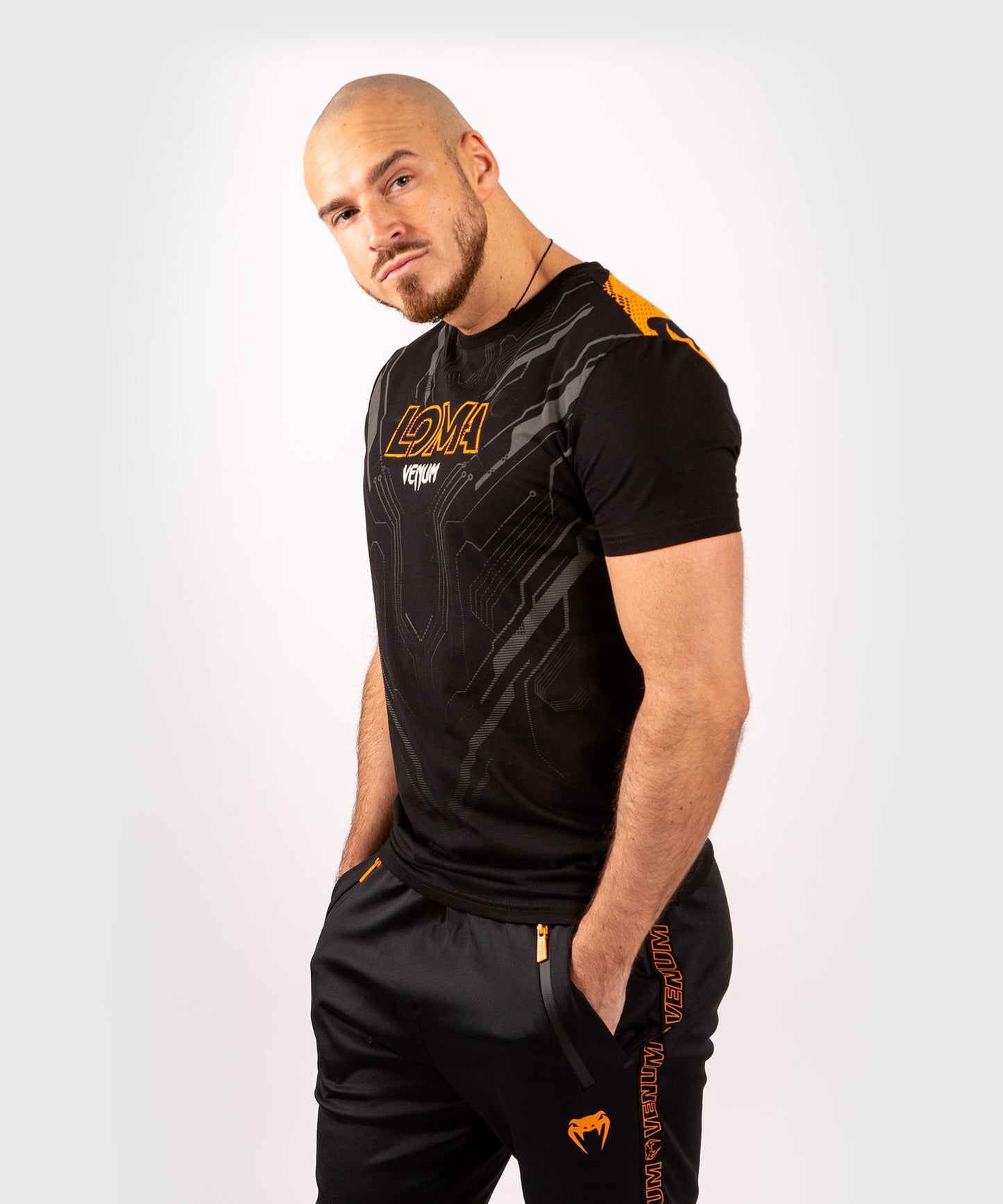 Venum Loma Fight 11/12 T-Shirt - Schwarz/Orange