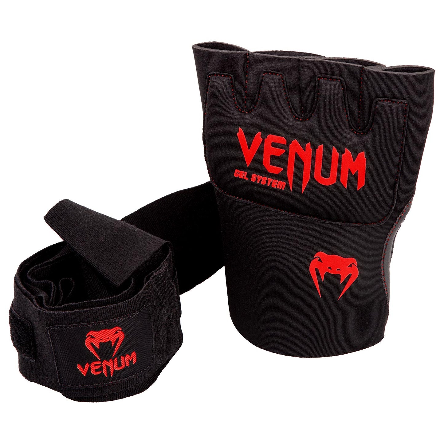 Bandages de boxe Venum Gel Kontact – Noir/Rouge