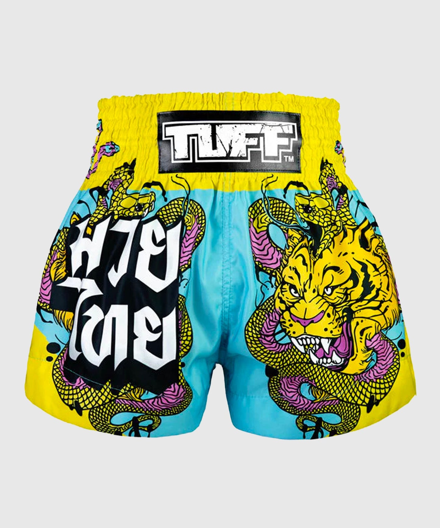 Tuff Tiger And Python Muay Thai Shorts - Blau Clair