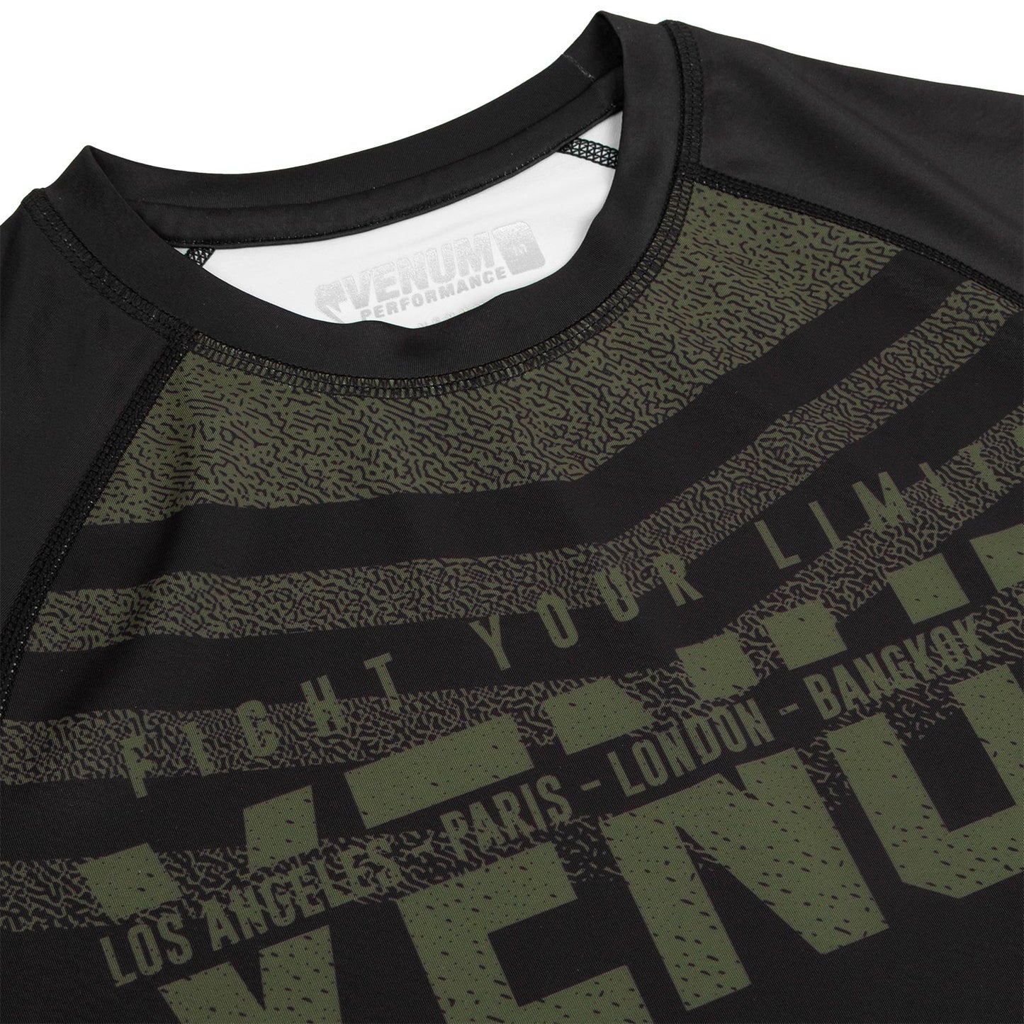 Venum Signature Rashguard - Long Sleeve - Black/Khaki - Exclusive