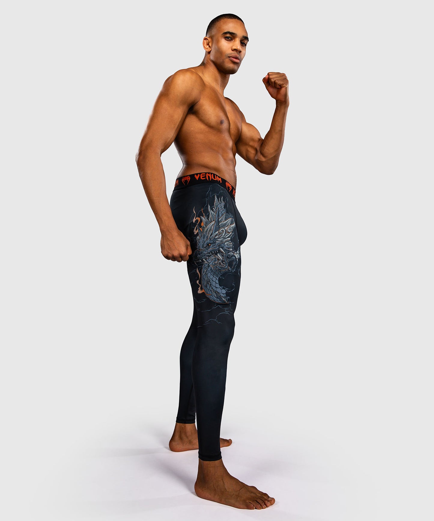 Venum Thunder Dragon Spats - Black/Grey/Copper