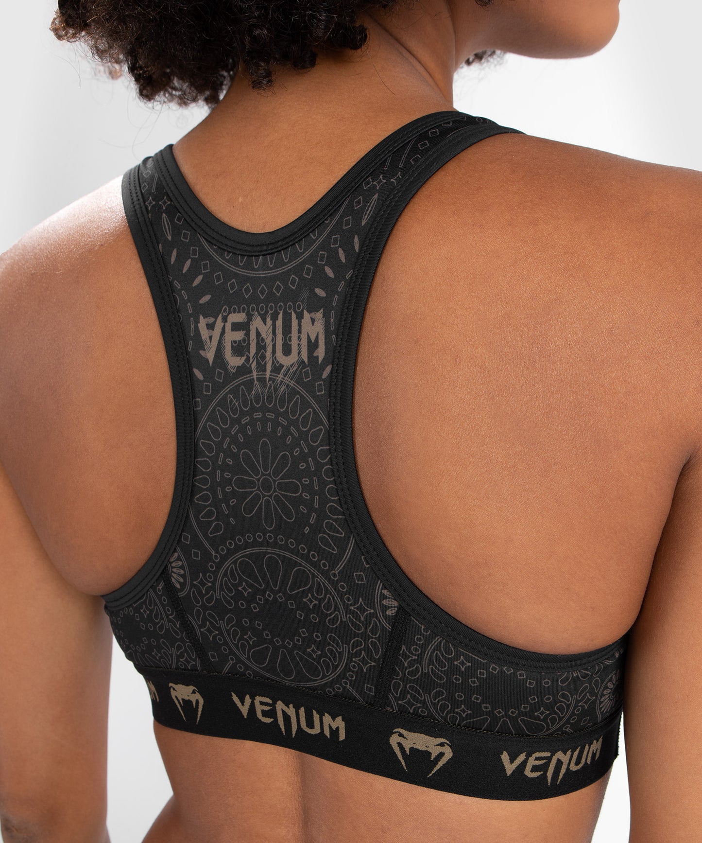Sujetador deportivo Venum Santa Muerte Dark Side para mujer - Negro/Marrón
