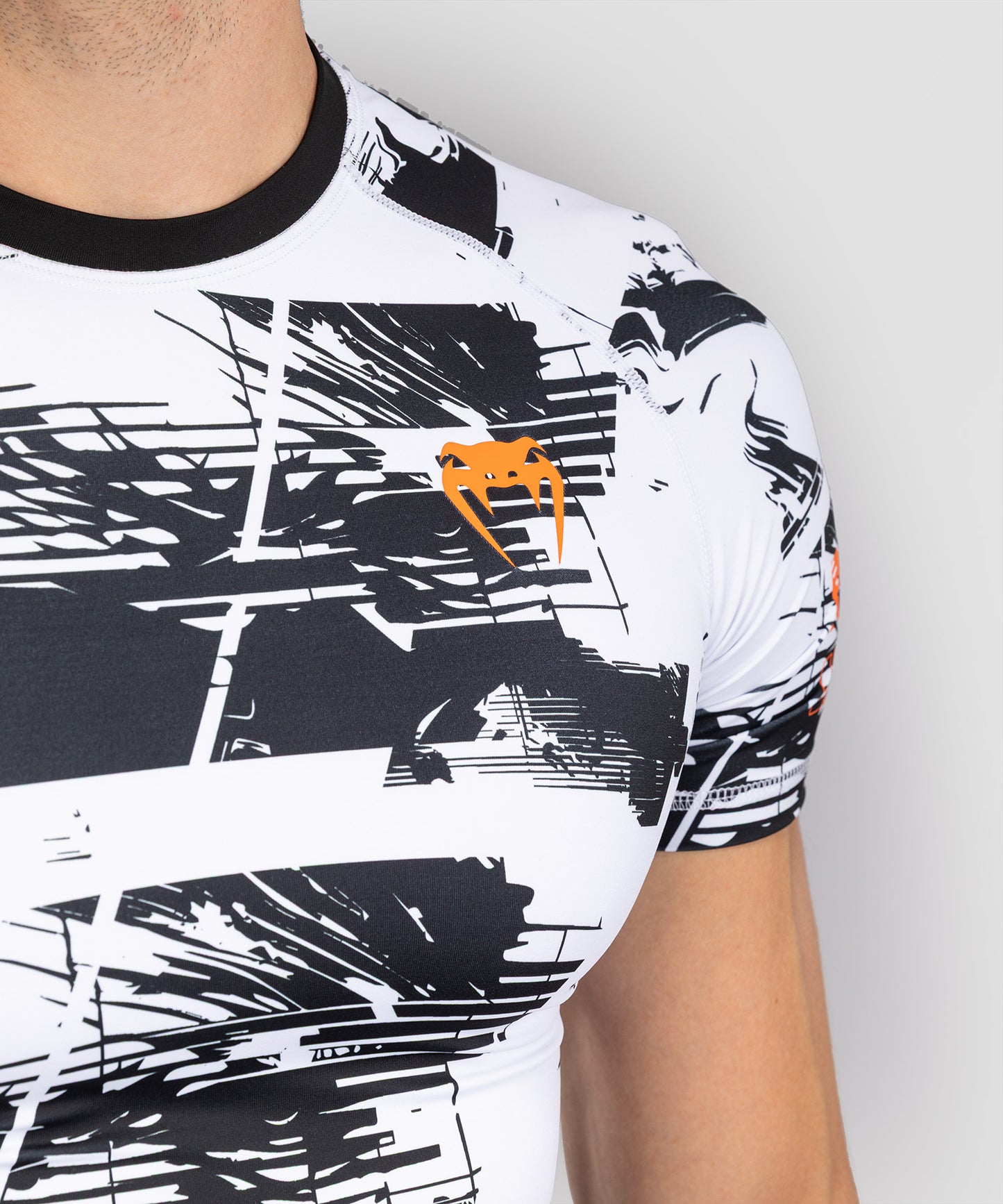 Men's UFC Zenith by Venum White Authentic Fight Week Performance Short Sleeve Rashguard